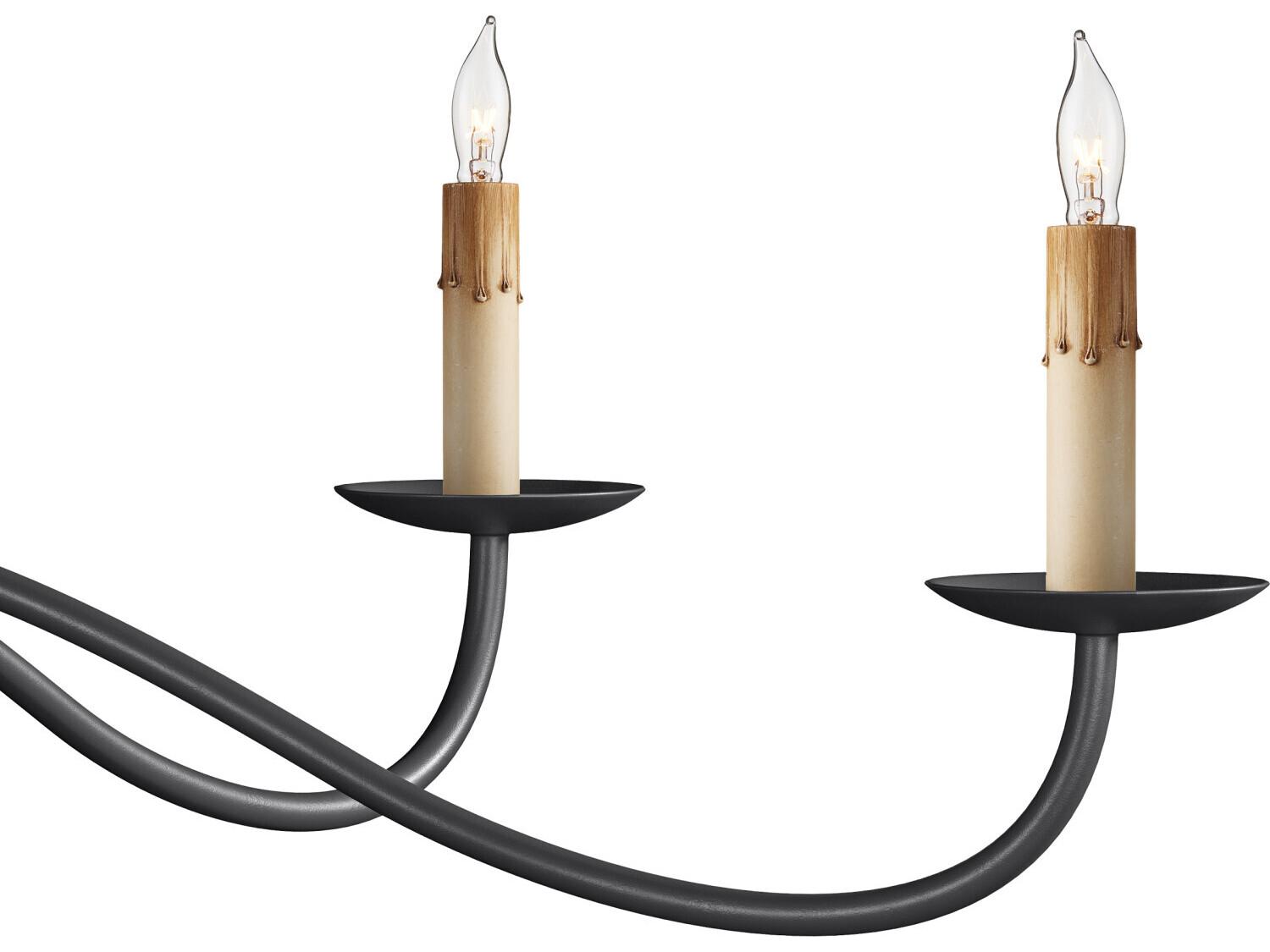 Currey & Company Saxon 5-Light Zanzibar Black Candelabra Chandelier