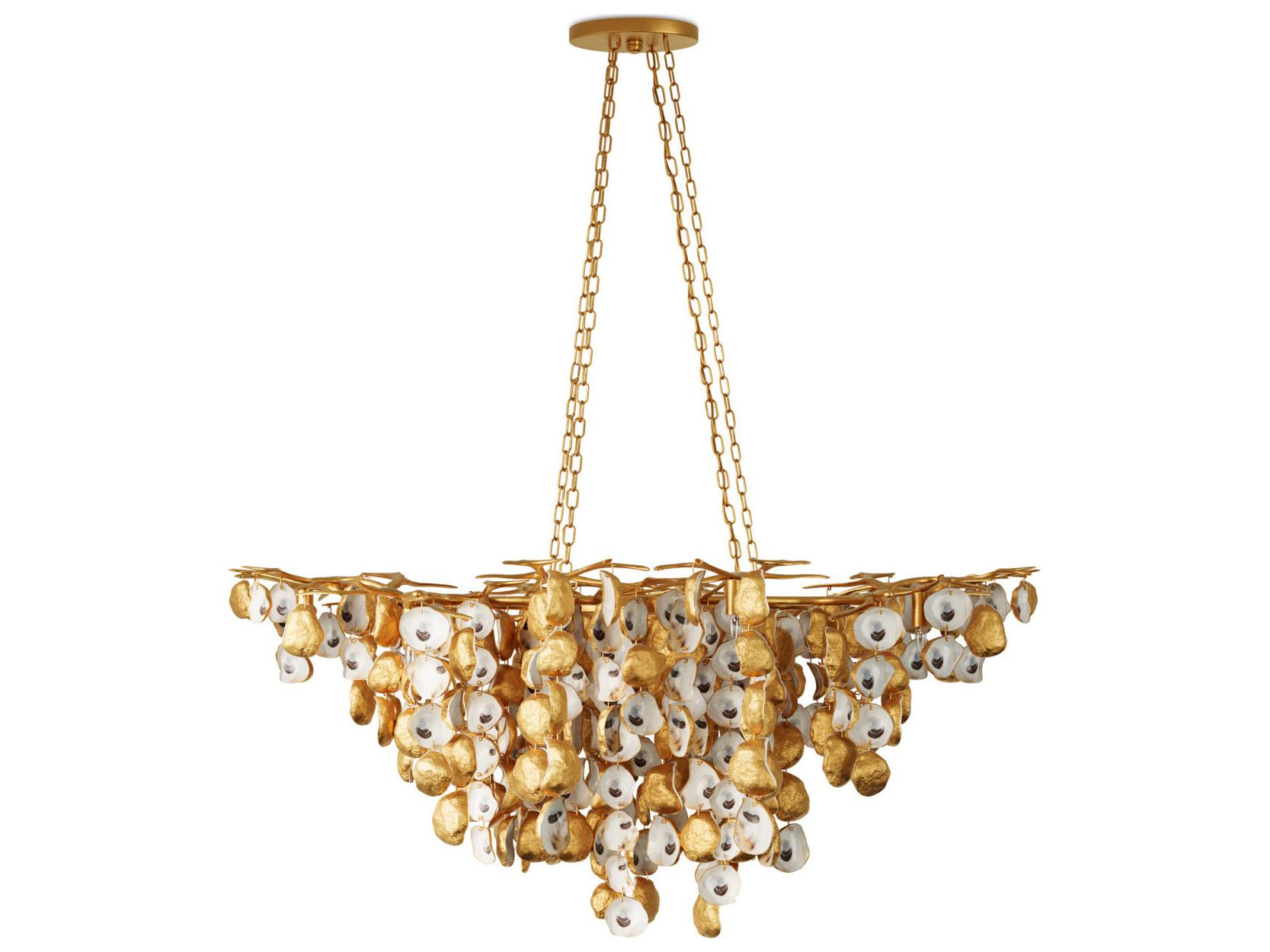 Currey & Company Lucullan 14-Light Textured Gold Chandelier