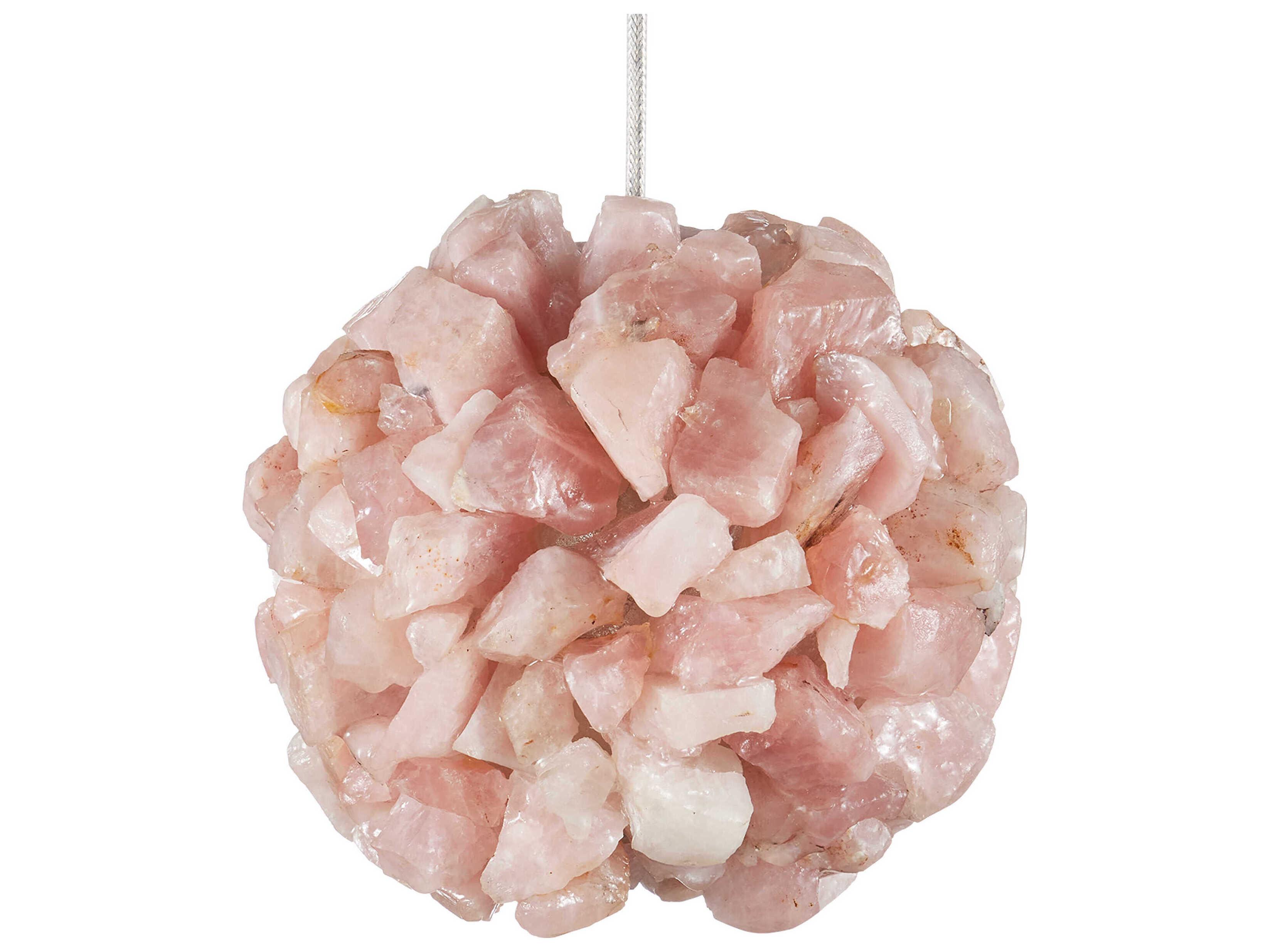 Currey & Company Clio 1-Light Rose Brass Pink Mini Pendant