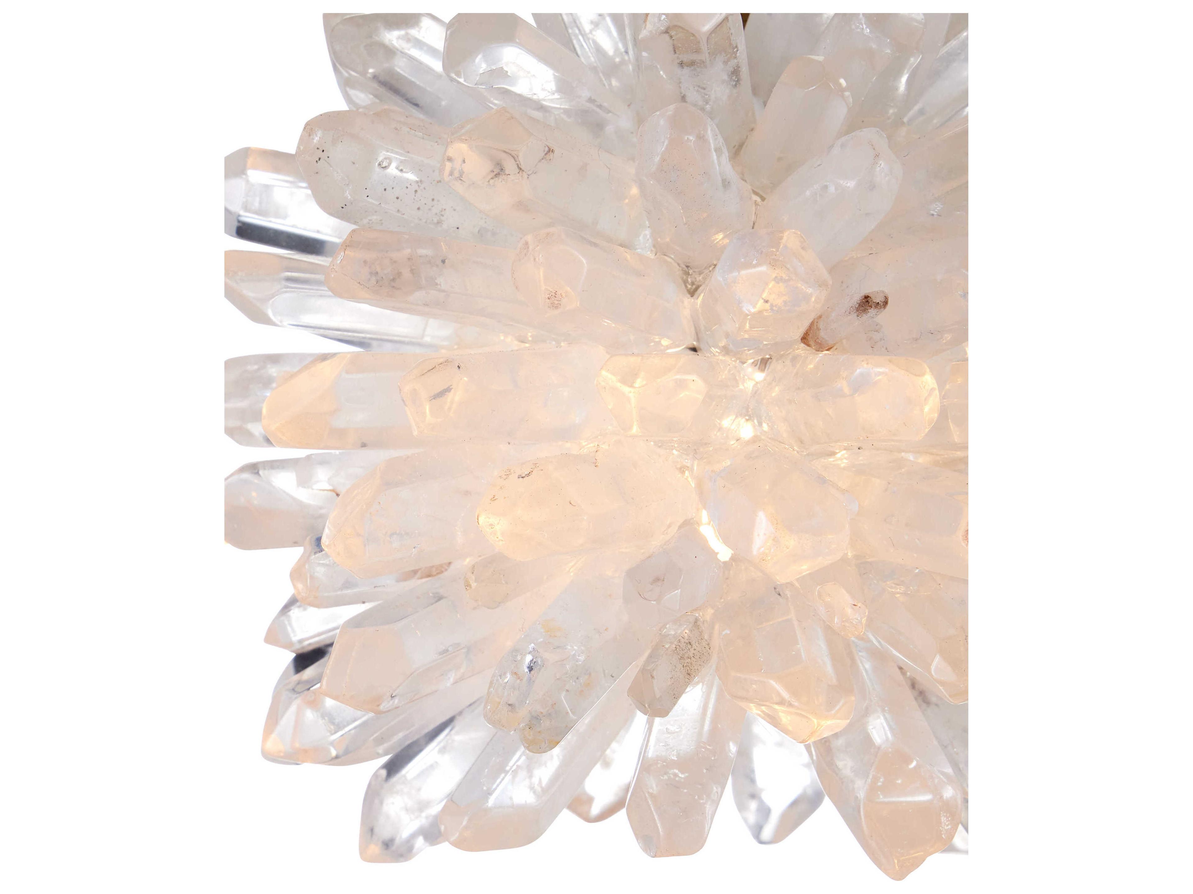 Currey & Company Purity 1-Light Natural Brass Clear Mini Pendant