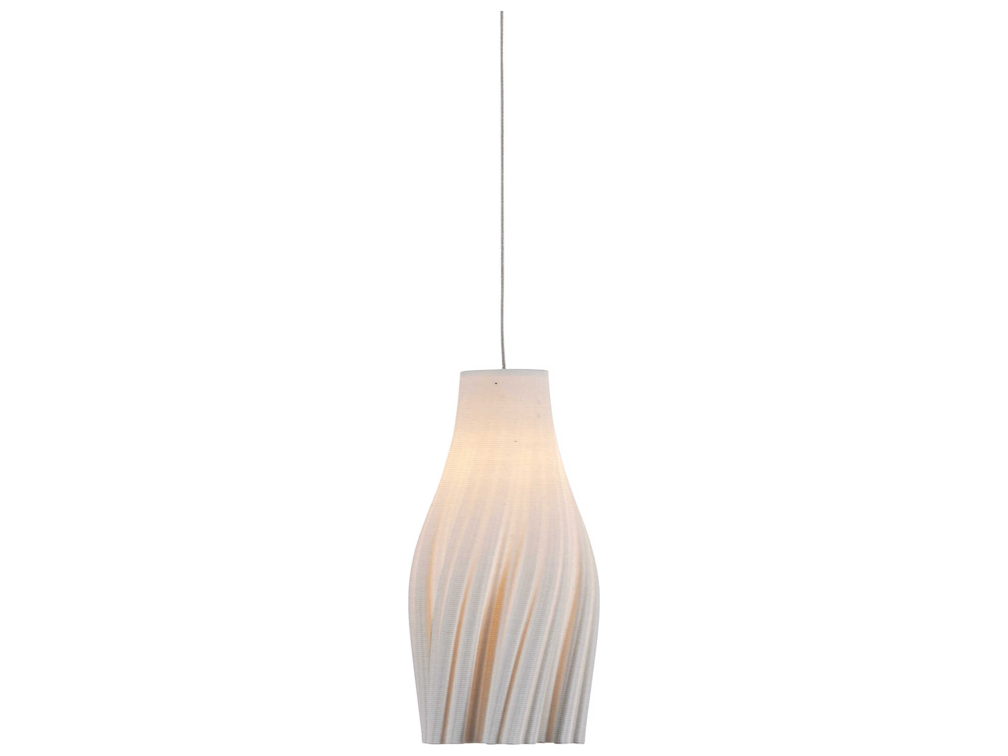 Currey & Company Posh 1-Light Textured White Mini Pendant