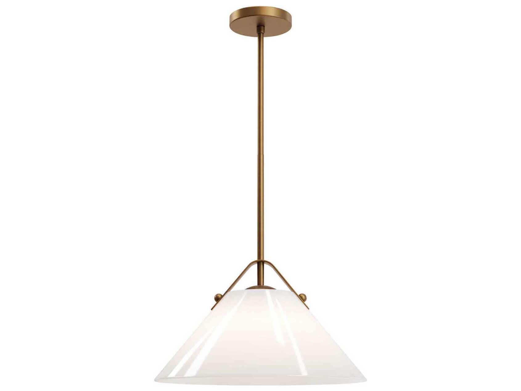 Currey & Company Bronwen 1-Light Antique Brass Semi Flush Mount
