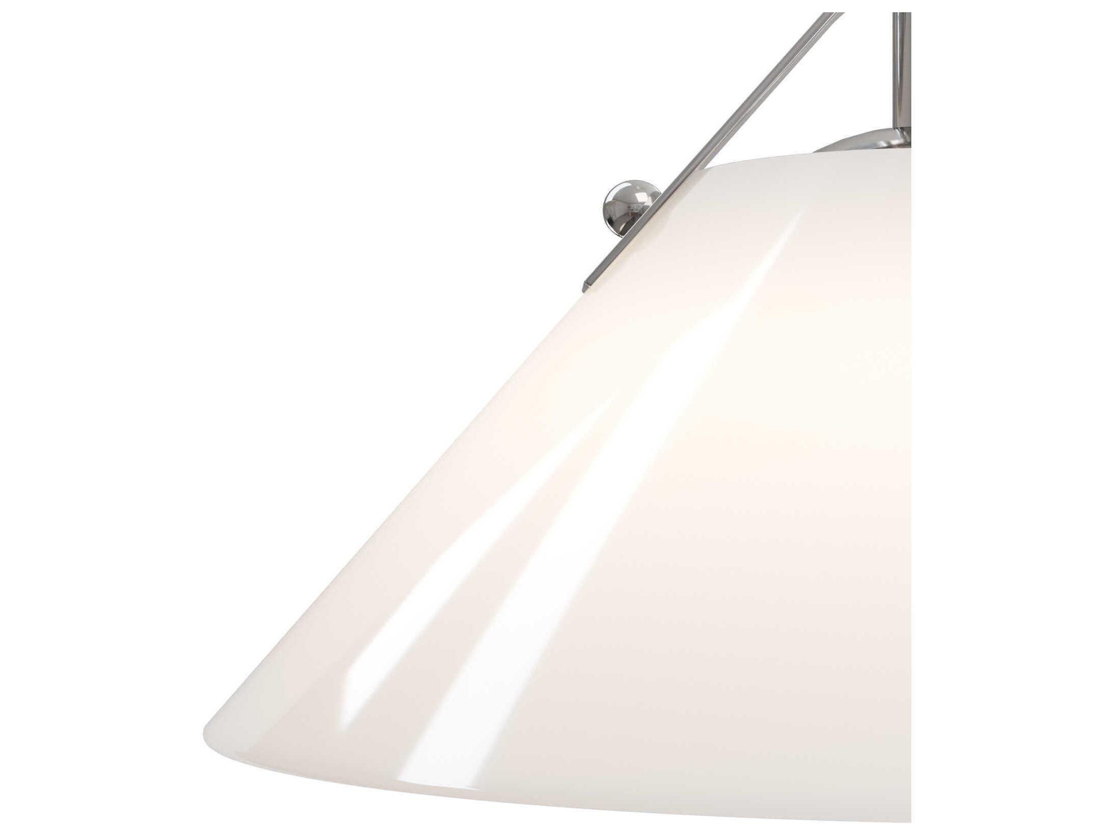 Currey & Company Bronwen 1-Light Polished Nickel Semi Flush Mount