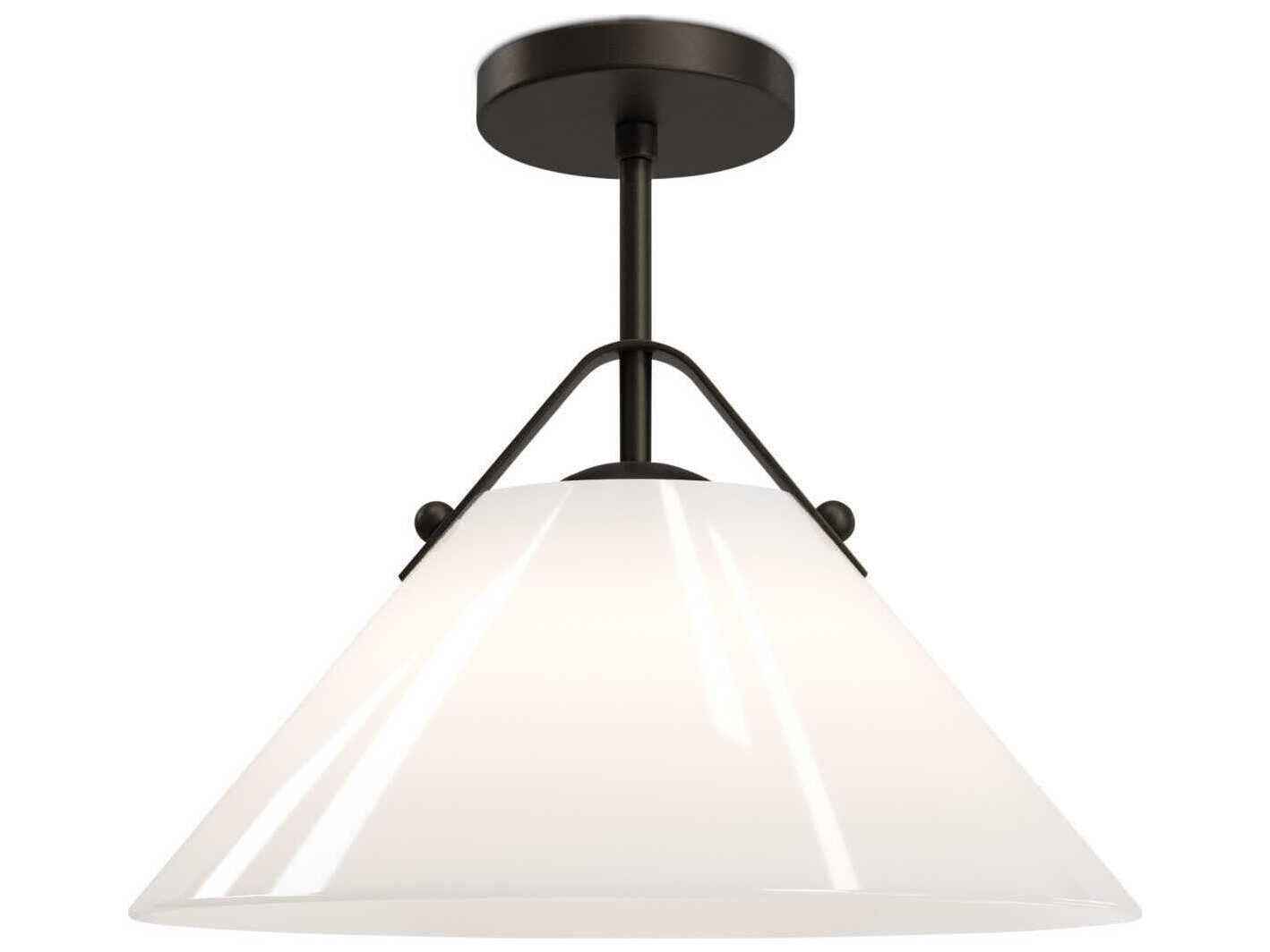 Currey & Company Bronwen 1-Light Oil Rubbed Bronze Semi Flush Mount