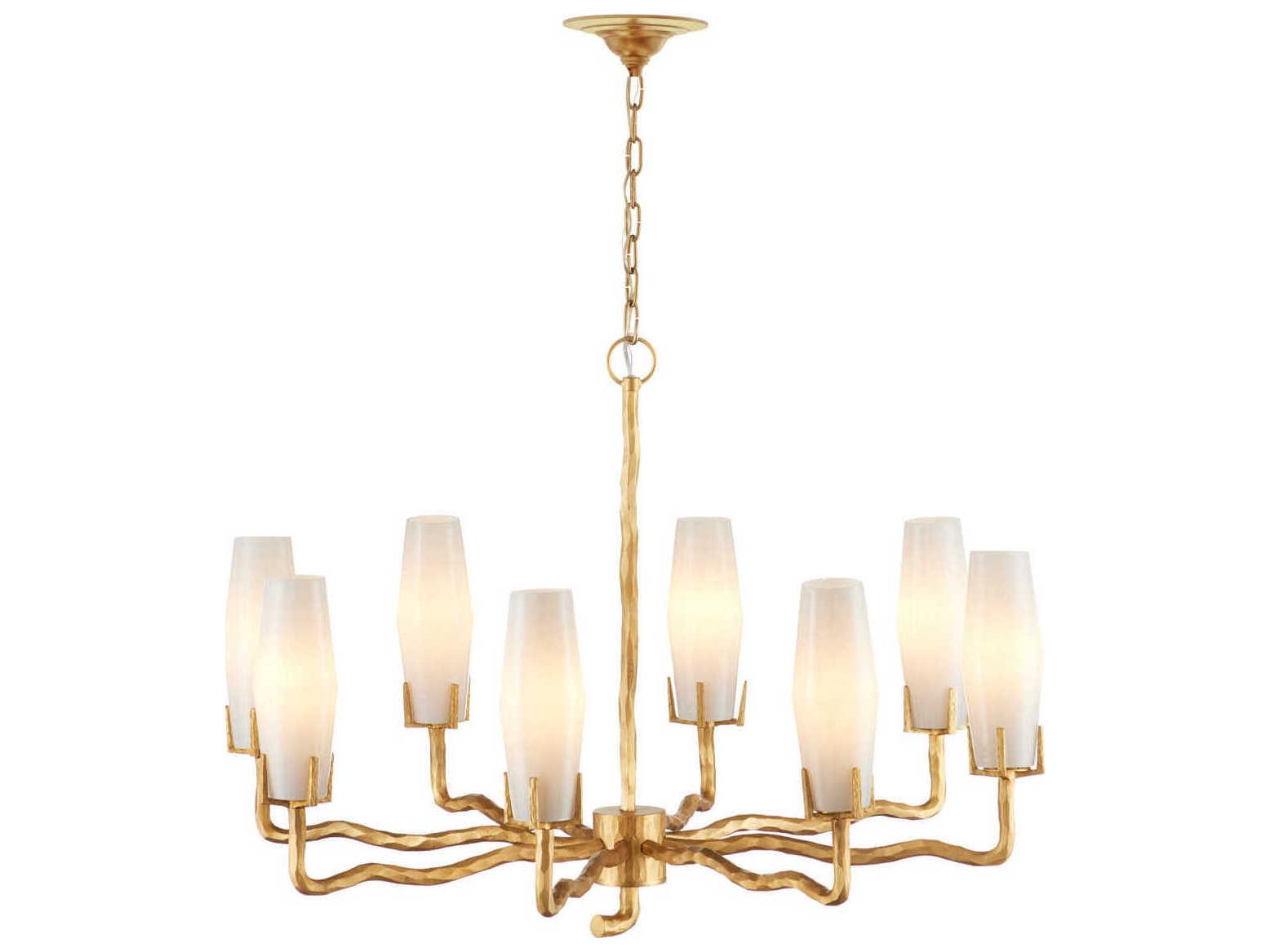 Currey & Company Mathilda 8-Light White Matte Gold Chandelier