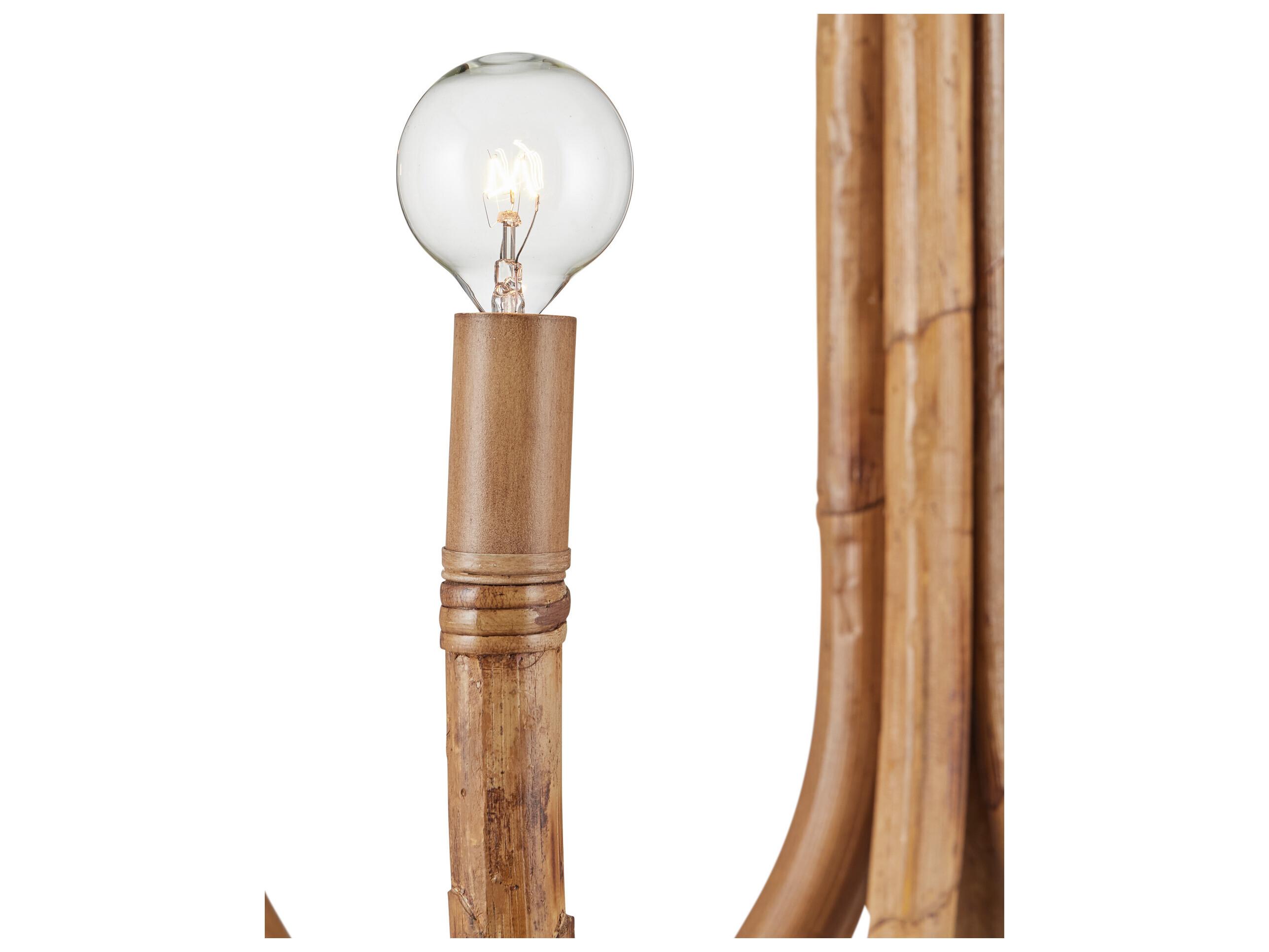 Currey & Company Samsara 6-Light Natural Saddle Tan Chandelier