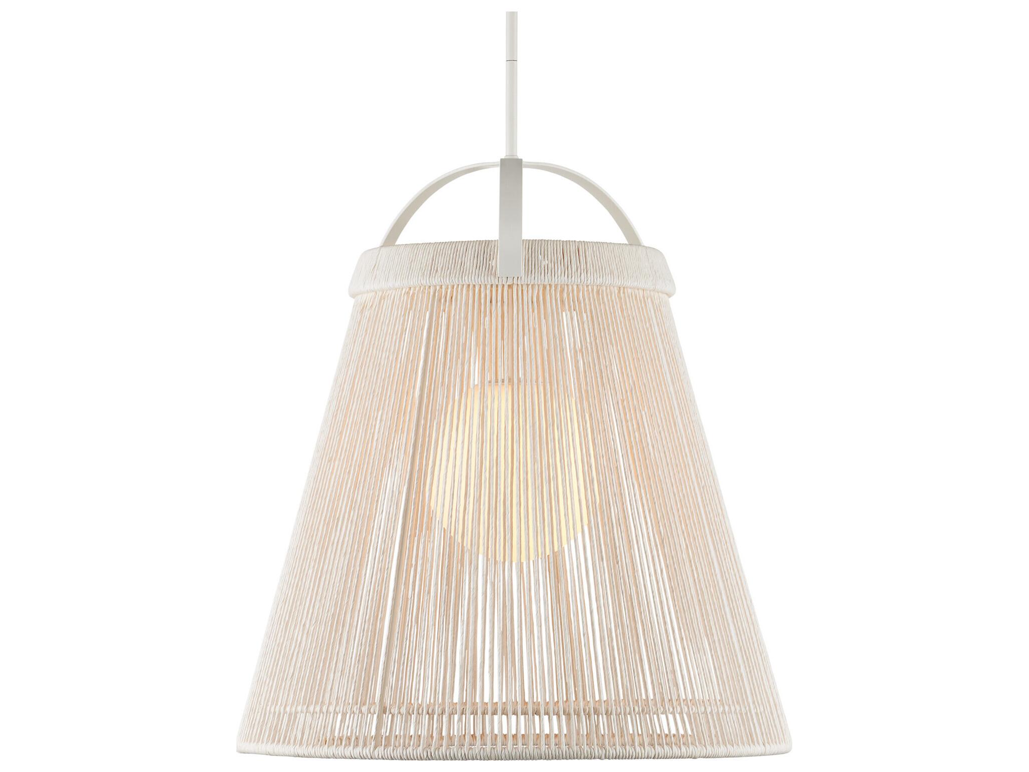 Currey & Company Parnell 1-Light White Pendant