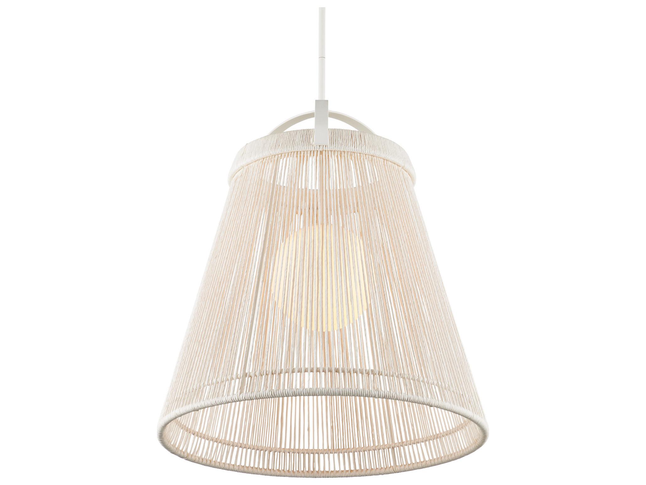 Currey & Company Parnell 1-Light White Pendant