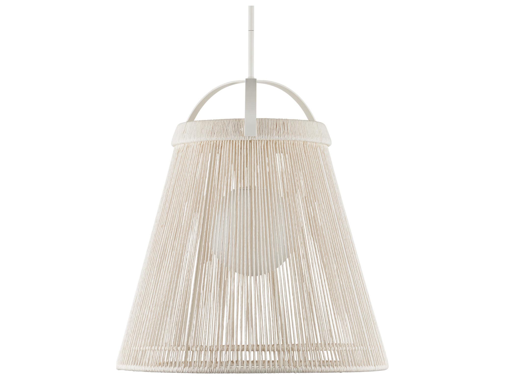 Currey & Company Parnell 1-Light White Pendant