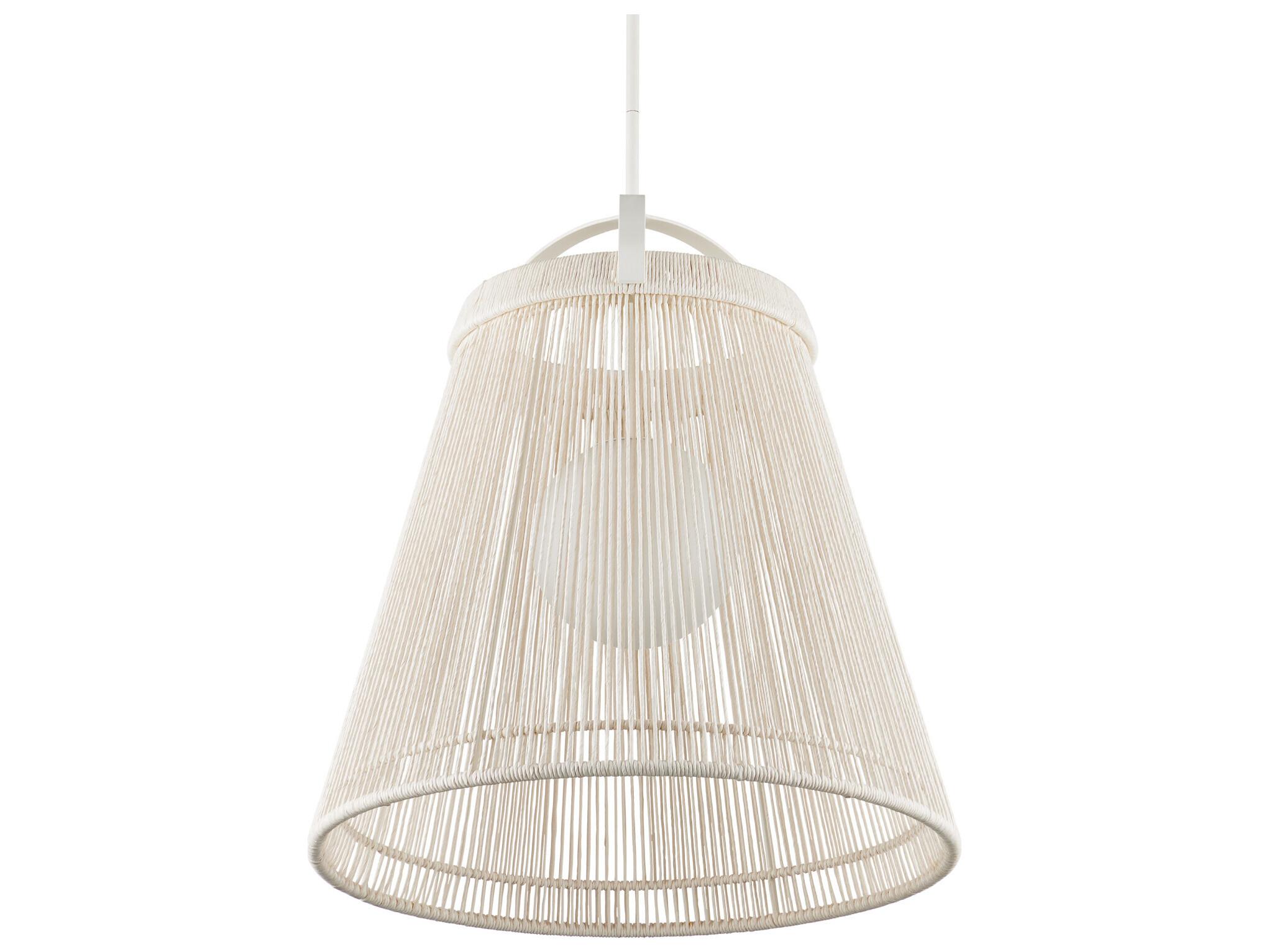 Currey & Company Parnell 1-Light White Pendant
