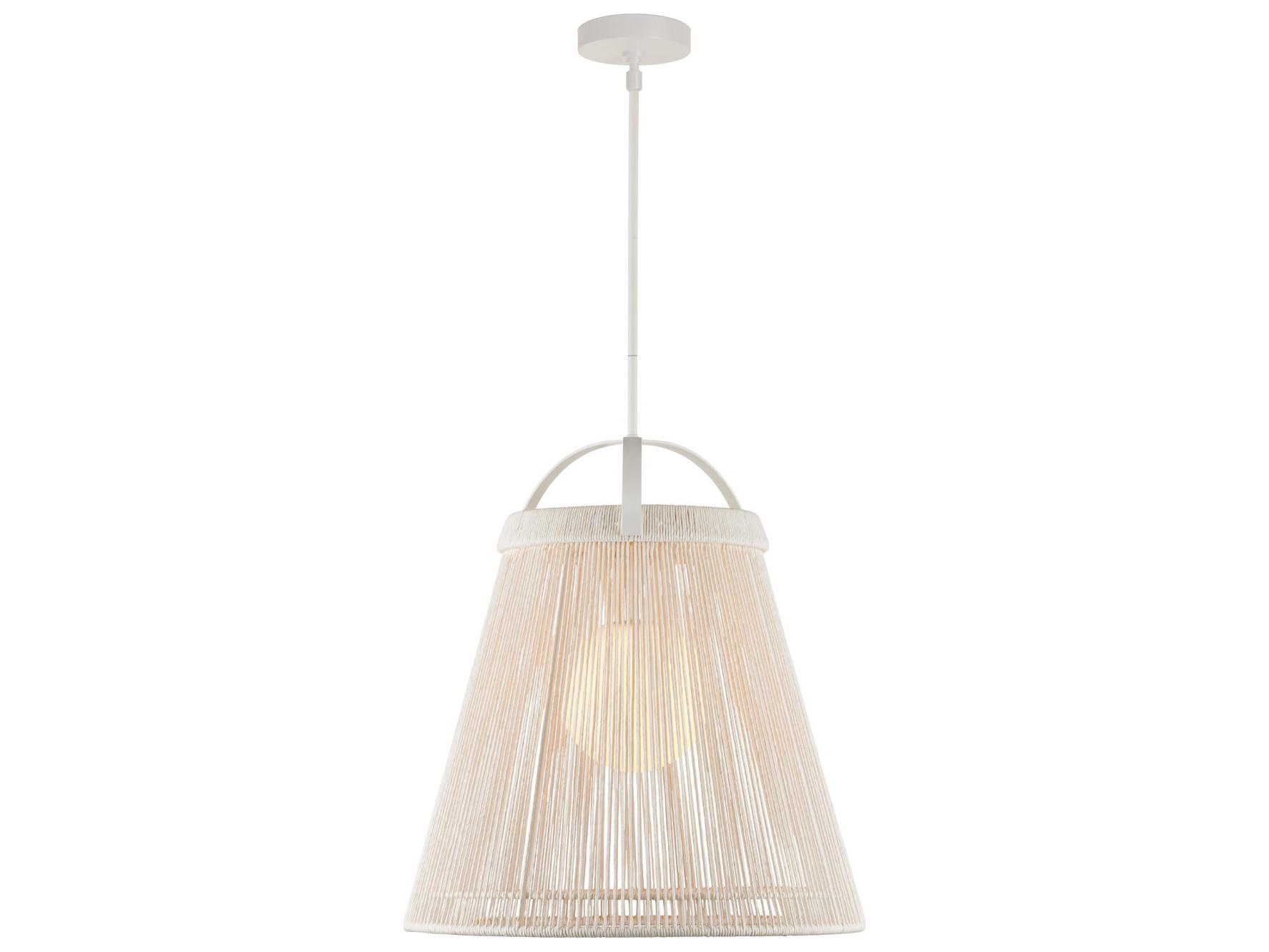 Currey & Company Parnell 1-Light White Pendant