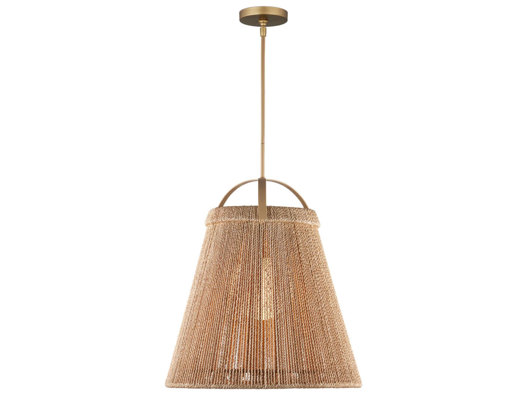 Currey & Company Parnell 1-Light Natural Beige Pendant