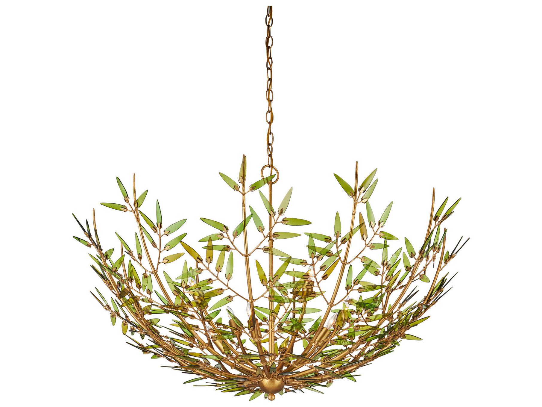 Currey & Company Babylon 8-Light Contemporary Gold Chandelier