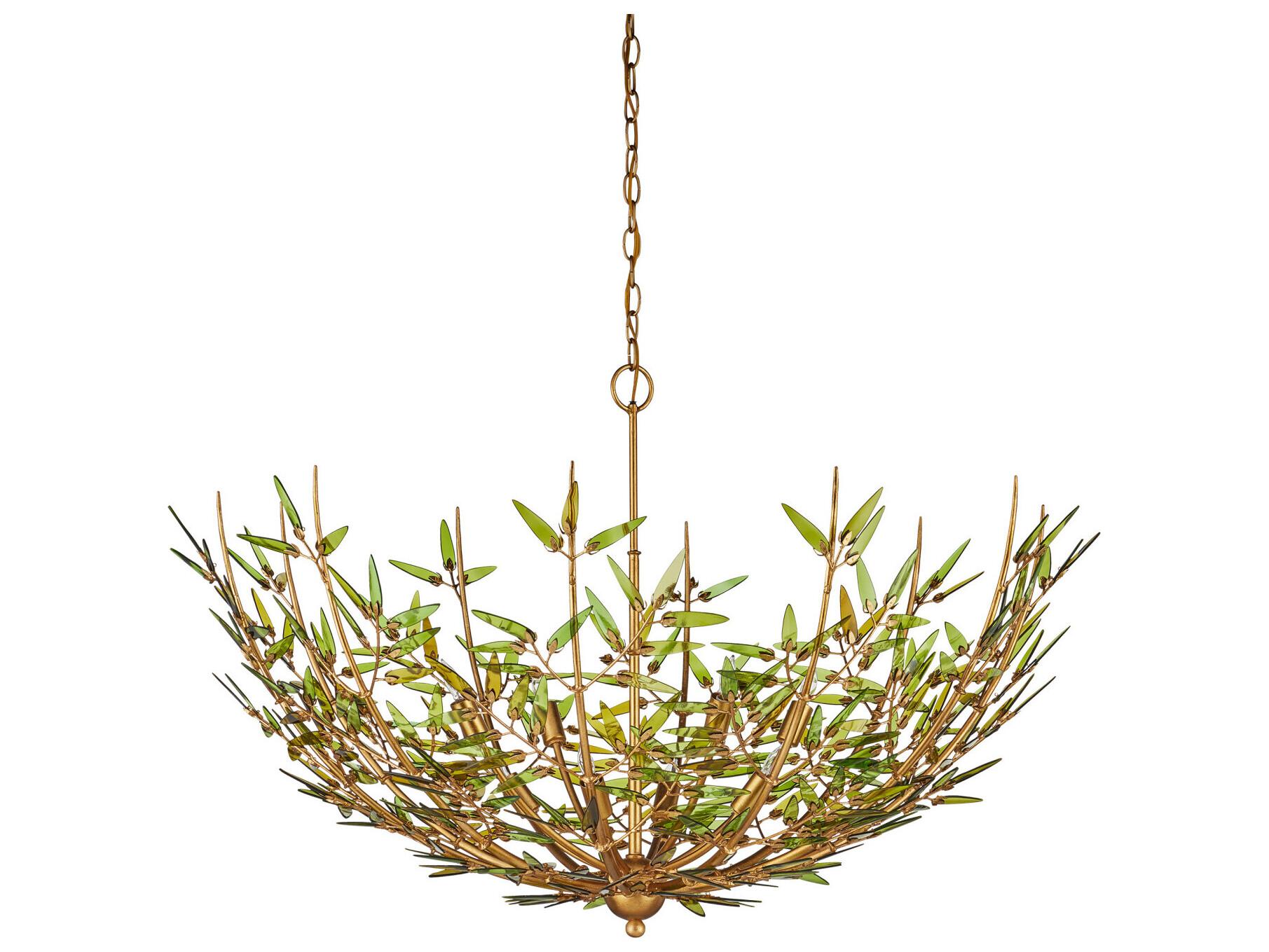 Currey & Company Babylon 8-Light Contemporary Gold Chandelier
