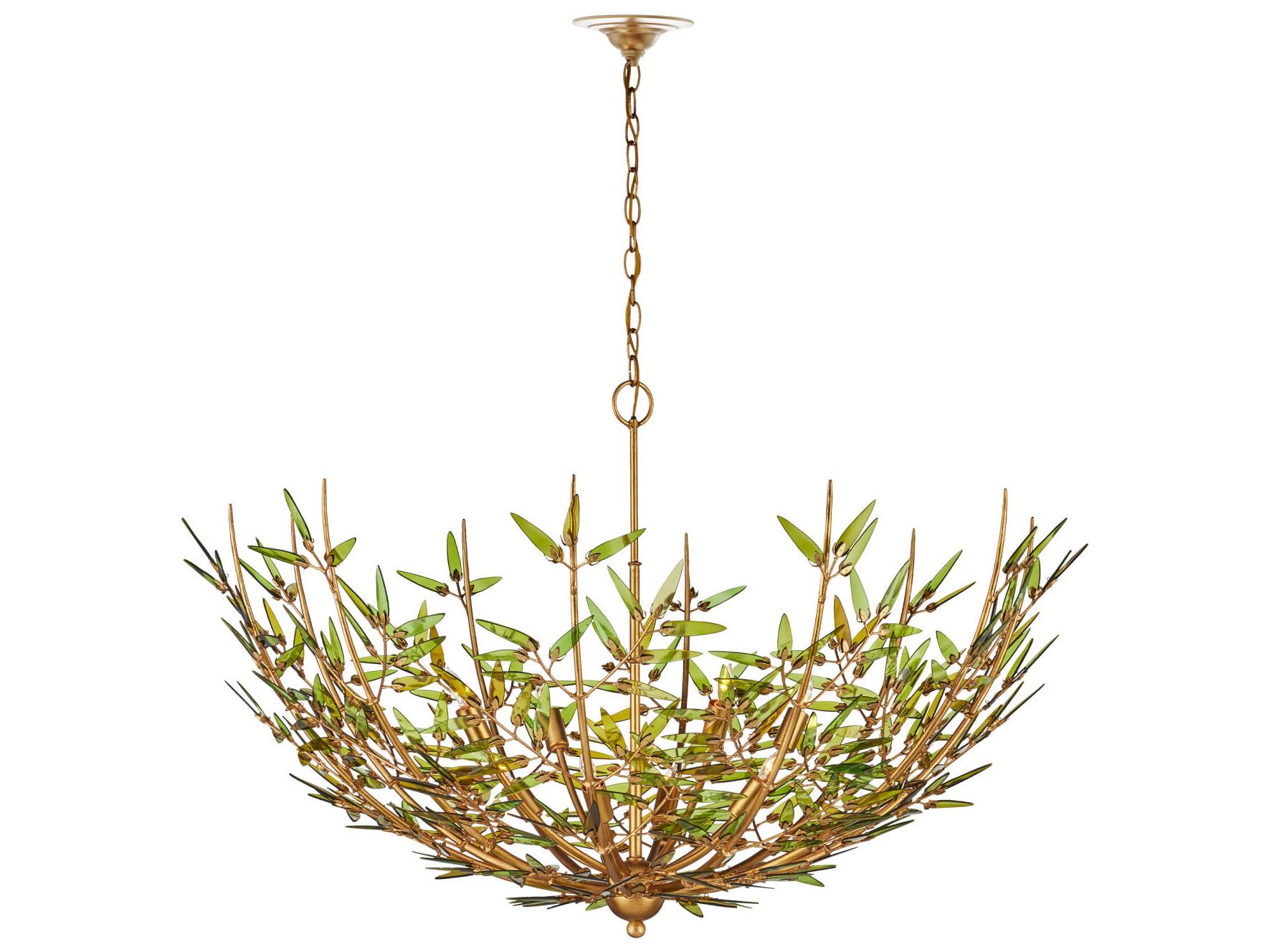Currey & Company Babylon 8-Light Contemporary Gold Chandelier
