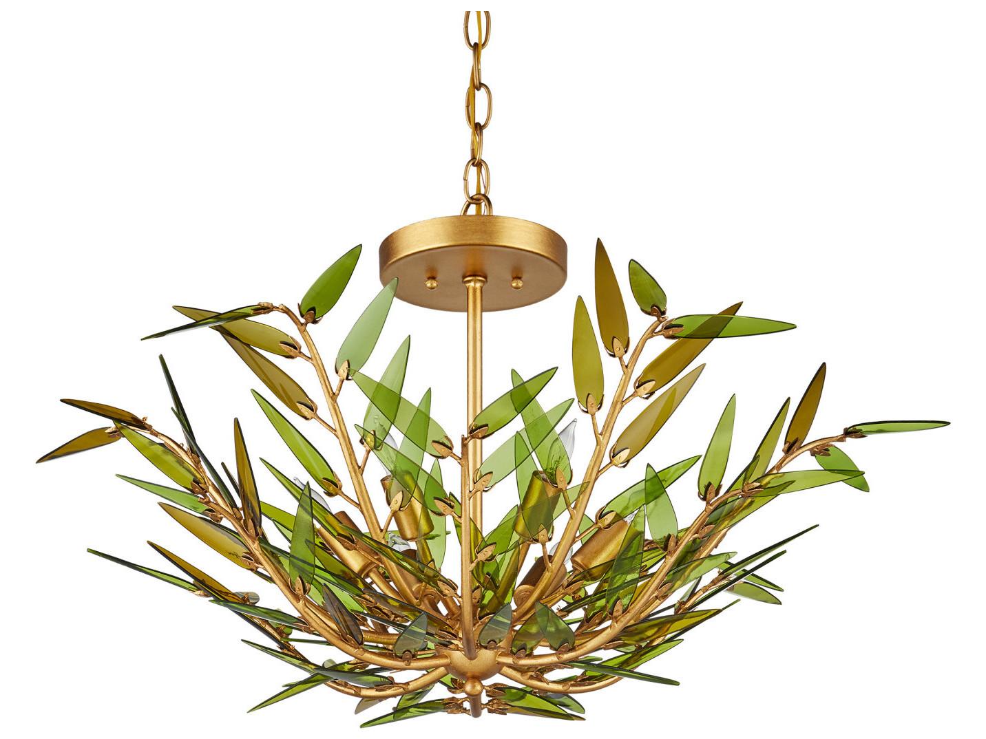 Currey & Company Babylon 6-Light Contemporary Gold Pendant