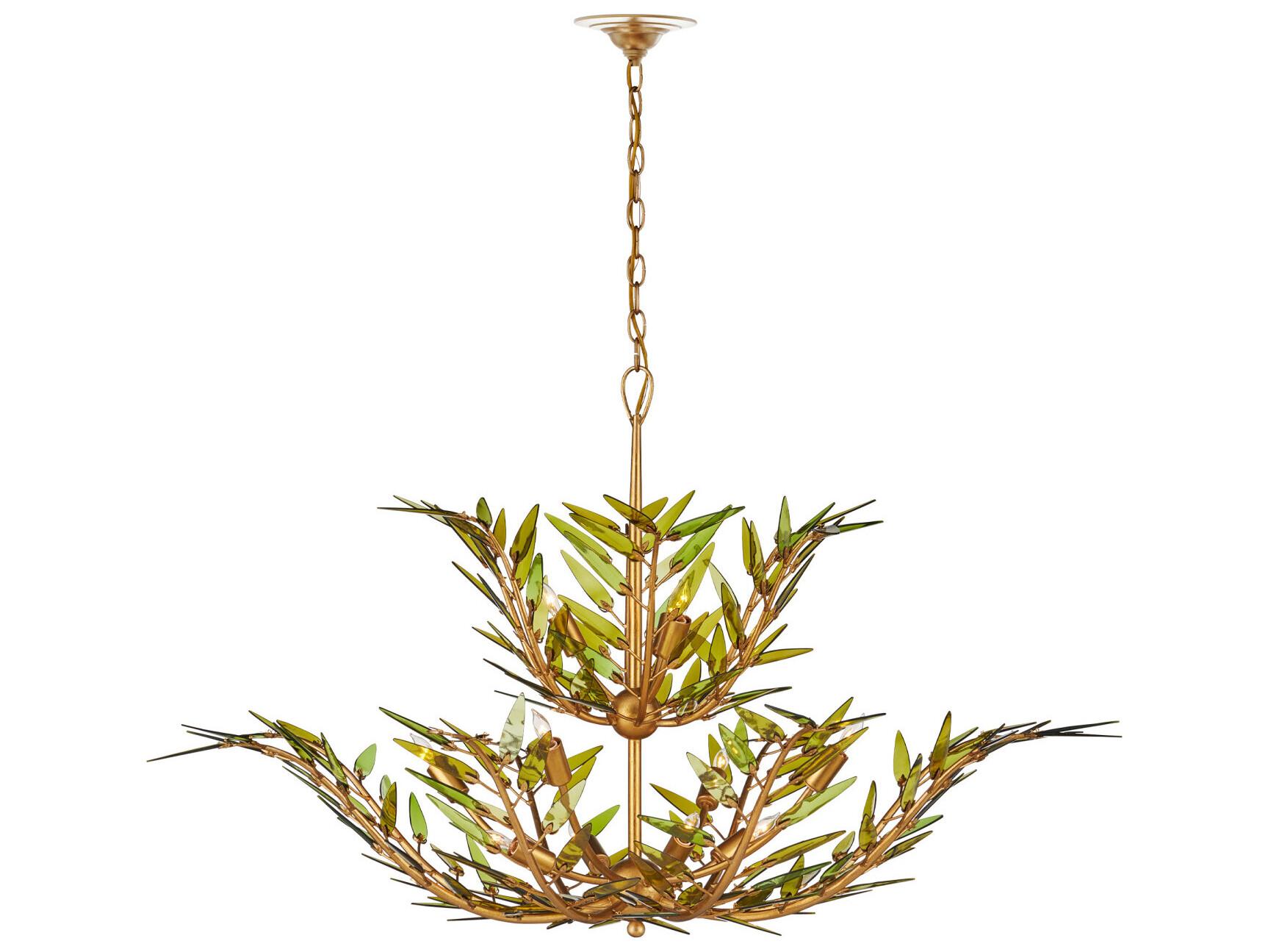 Currey & Company Babylon 11-Light Contemporary Gold Chandelier