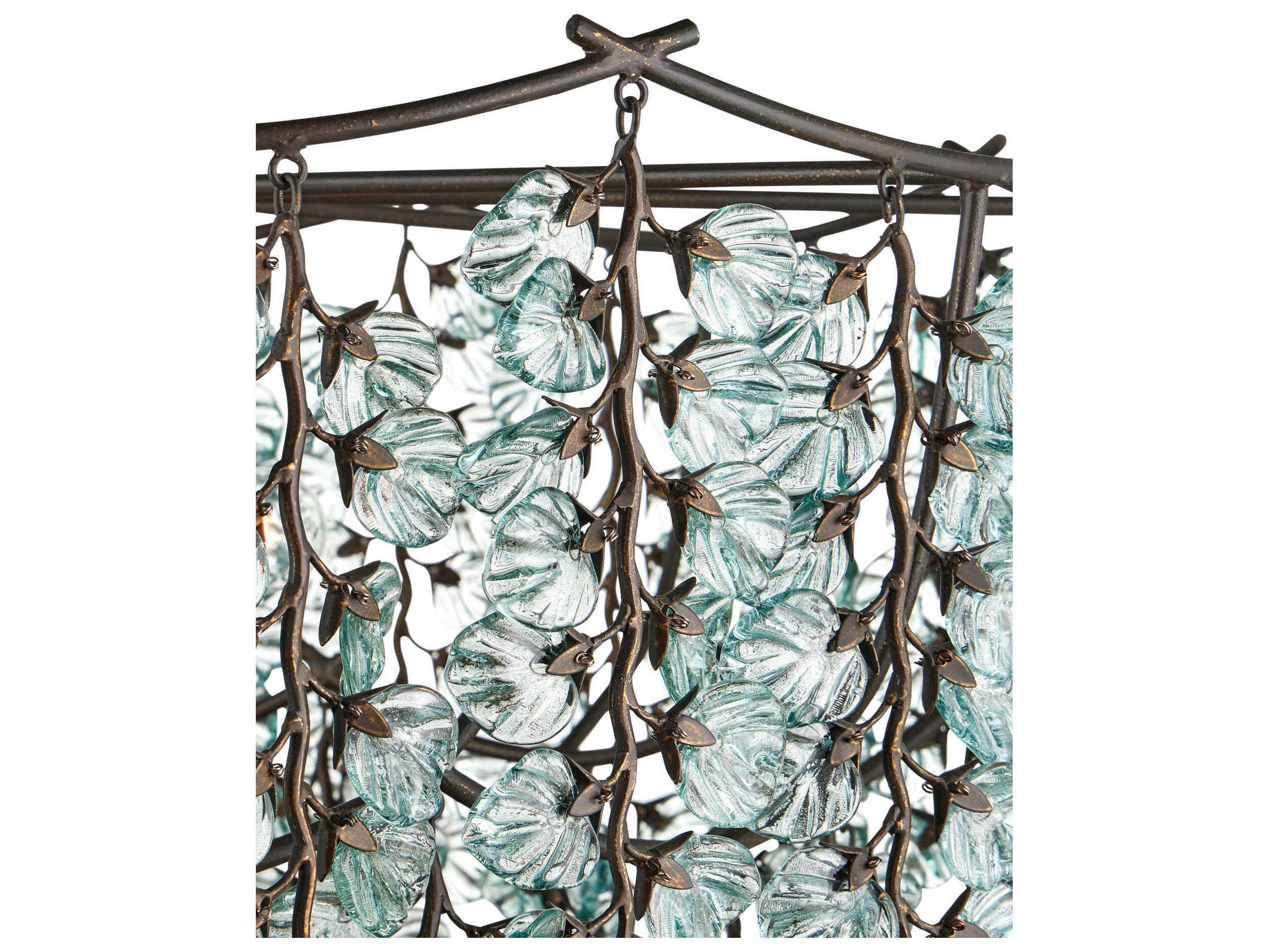 Currey & Company Herbary 6-Light Bronze Tiered Chandelier