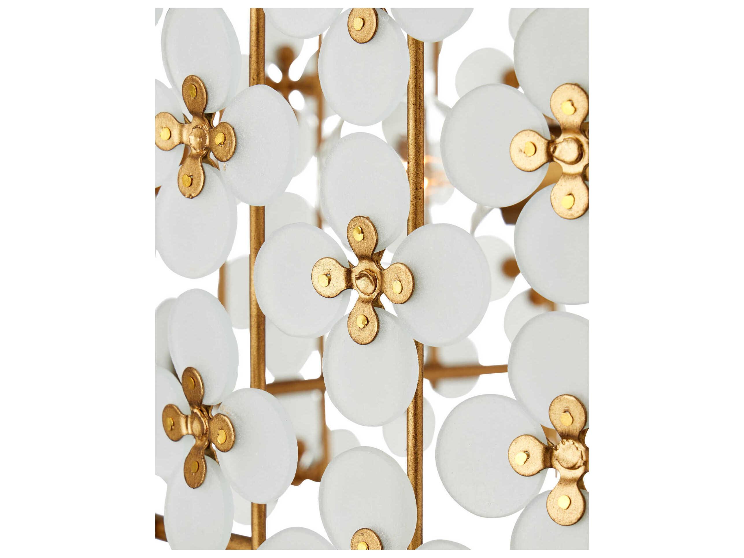 Currey & Company Spring 12-Light Brass Drum Tiered Chandelier