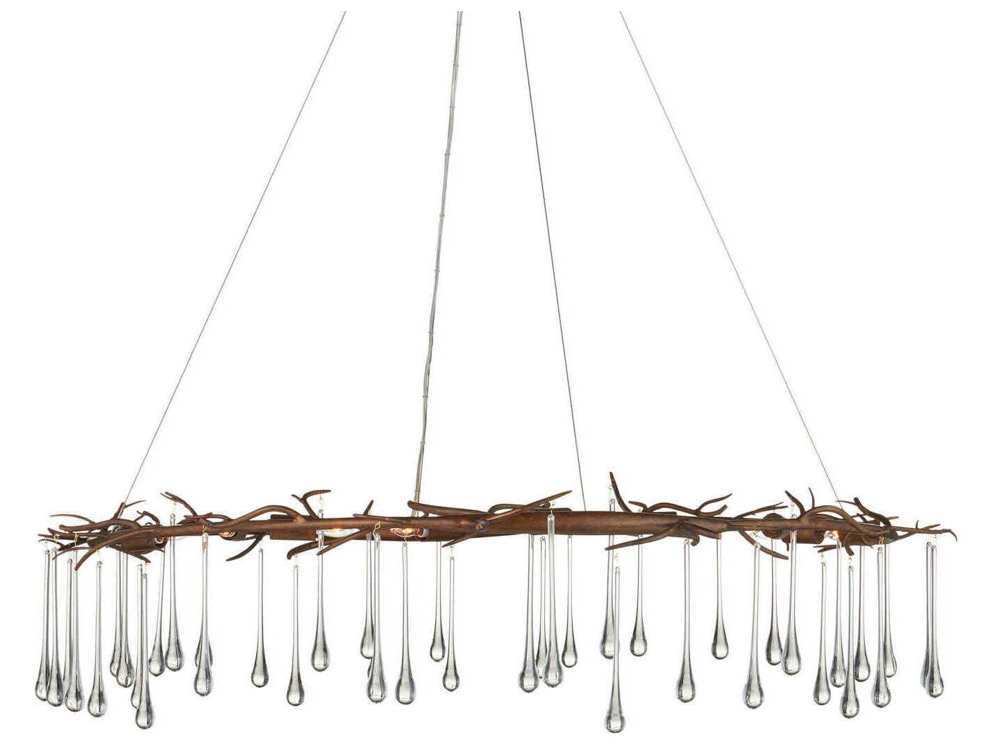 Currey & Company Morning 10-Light Rhine Gold Chandelier
