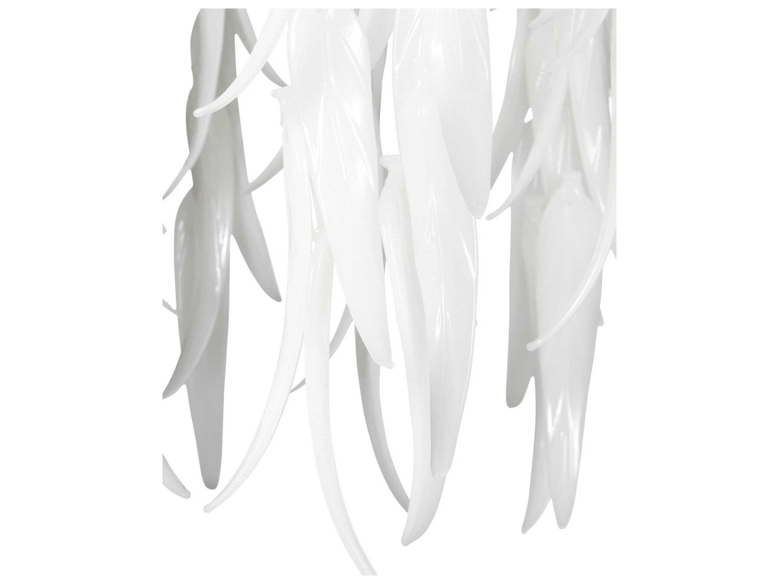 Currey & Company Glen Arbor 1-Light Contemporary Silver Leaf Pendant