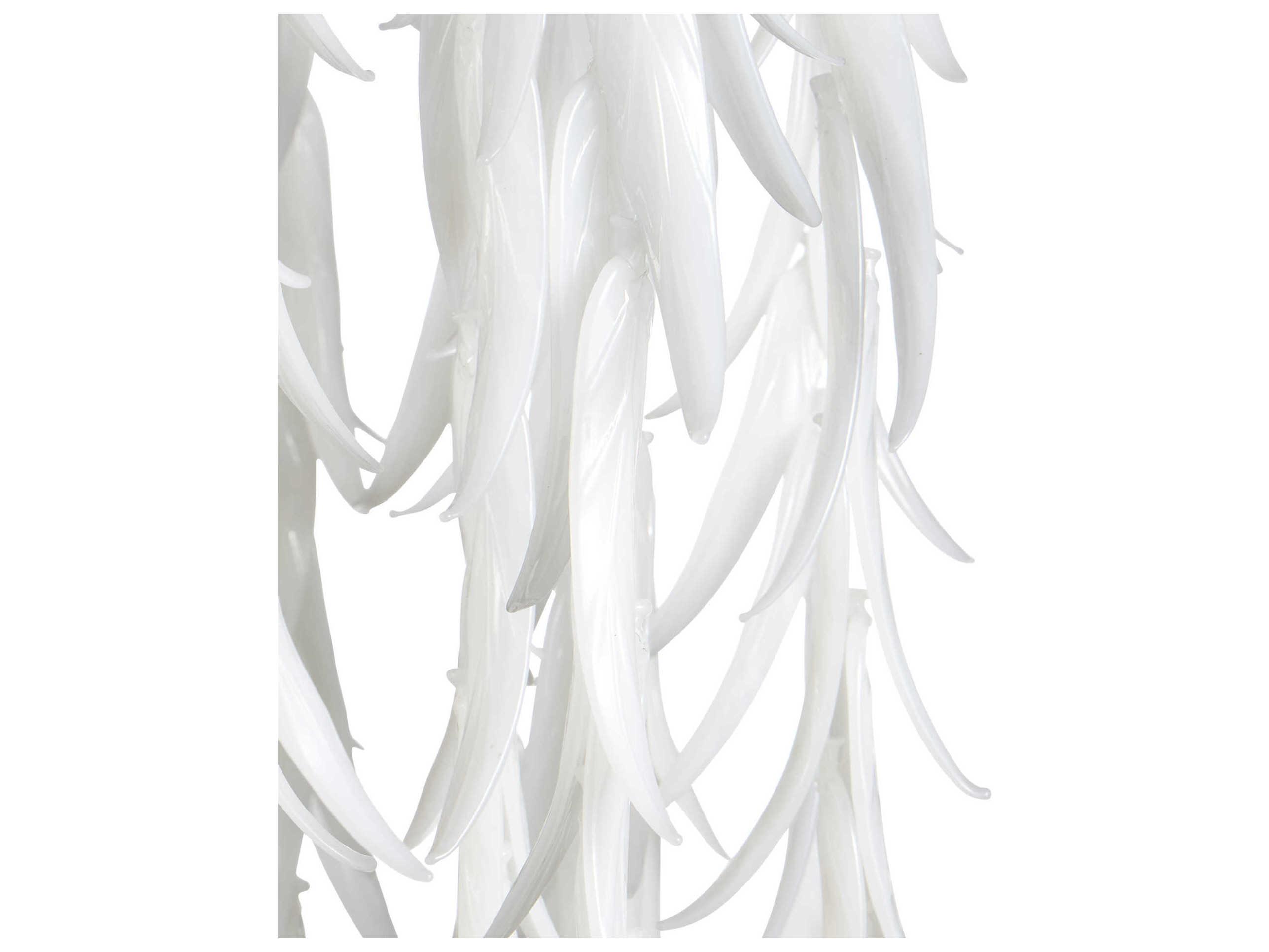 Currey & Company Glen Arbor 1-Light Contemporary Silver Leaf Pendant