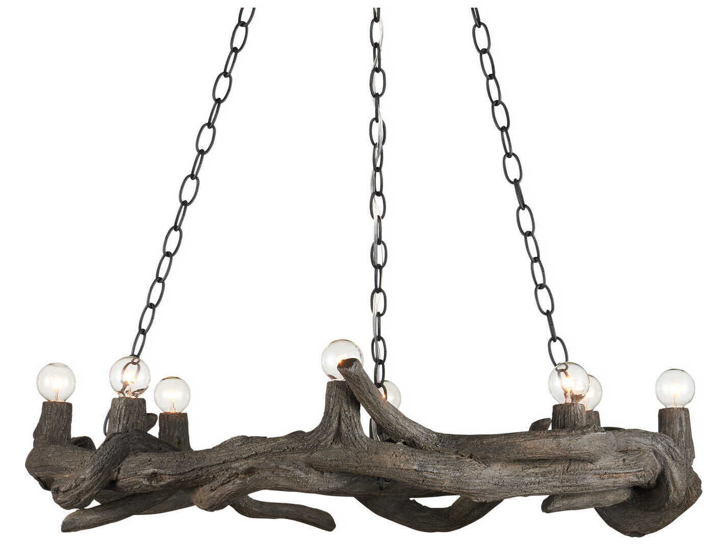 Currey & Company Dunmore 8-Light Charbon De Bois Brown Chandelier