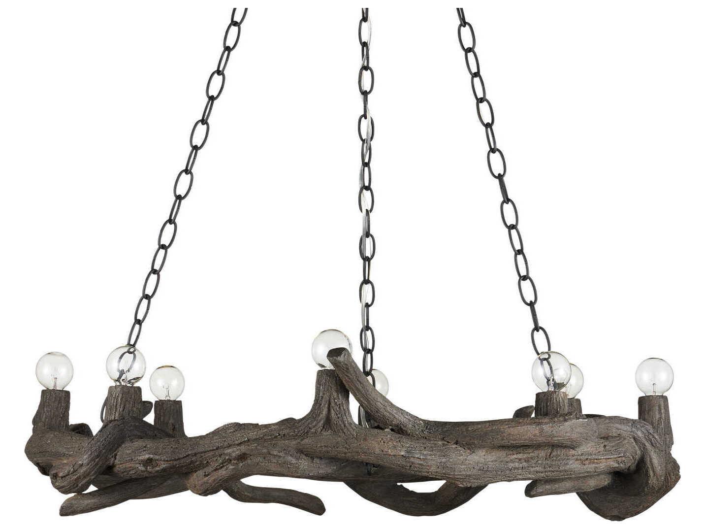 Currey & Company Dunmore 8-Light Charbon De Bois Brown Chandelier
