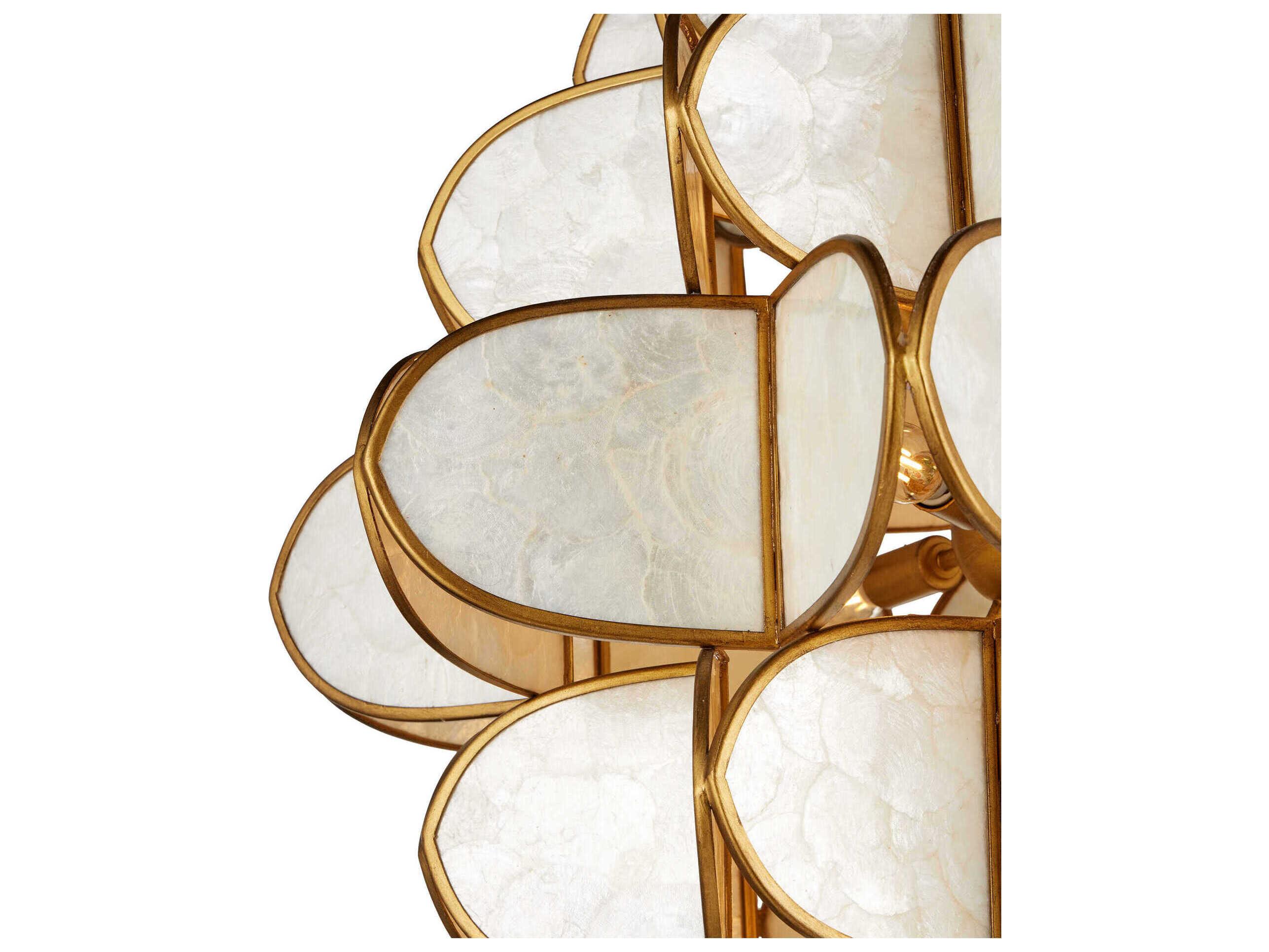 Currey & Company Galatea 9-Light Brass Tiered Chandelier