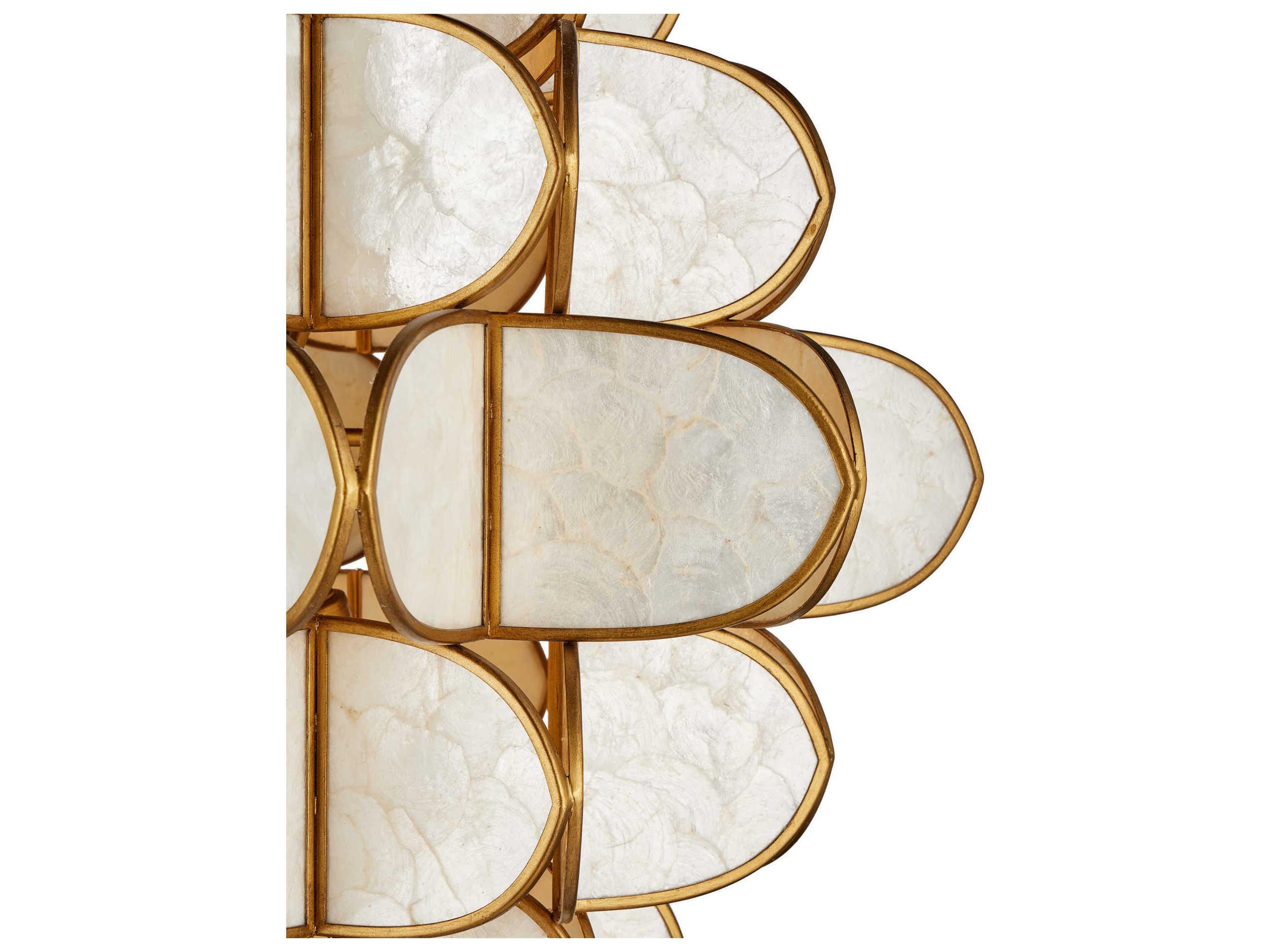 Currey & Company Galatea 9-Light Brass Tiered Chandelier