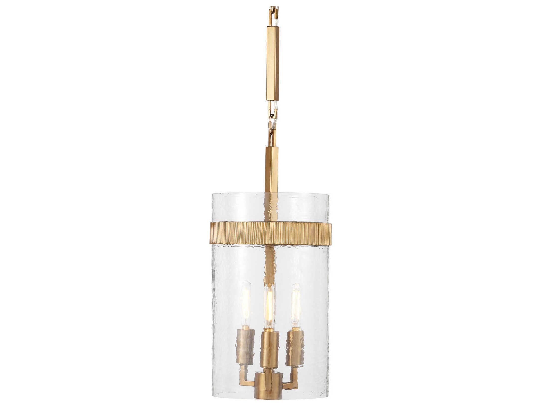 Currey & Company Sudeley 3-Light Satin Brass Cylinder Mini Pendant