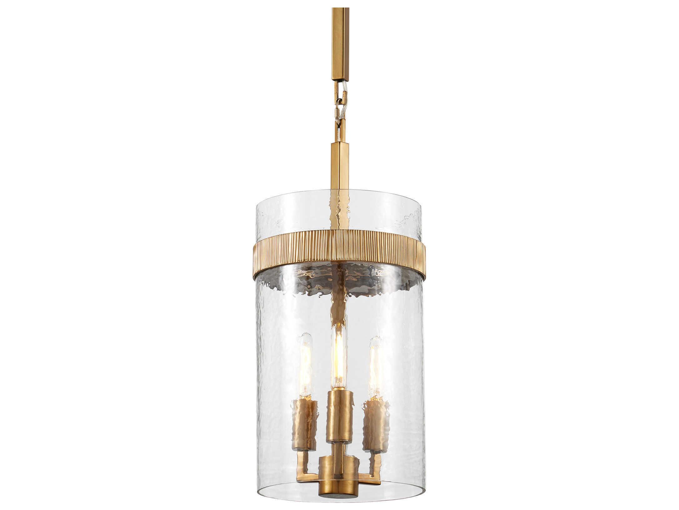 Currey & Company Sudeley 3-Light Satin Brass Cylinder Mini Pendant