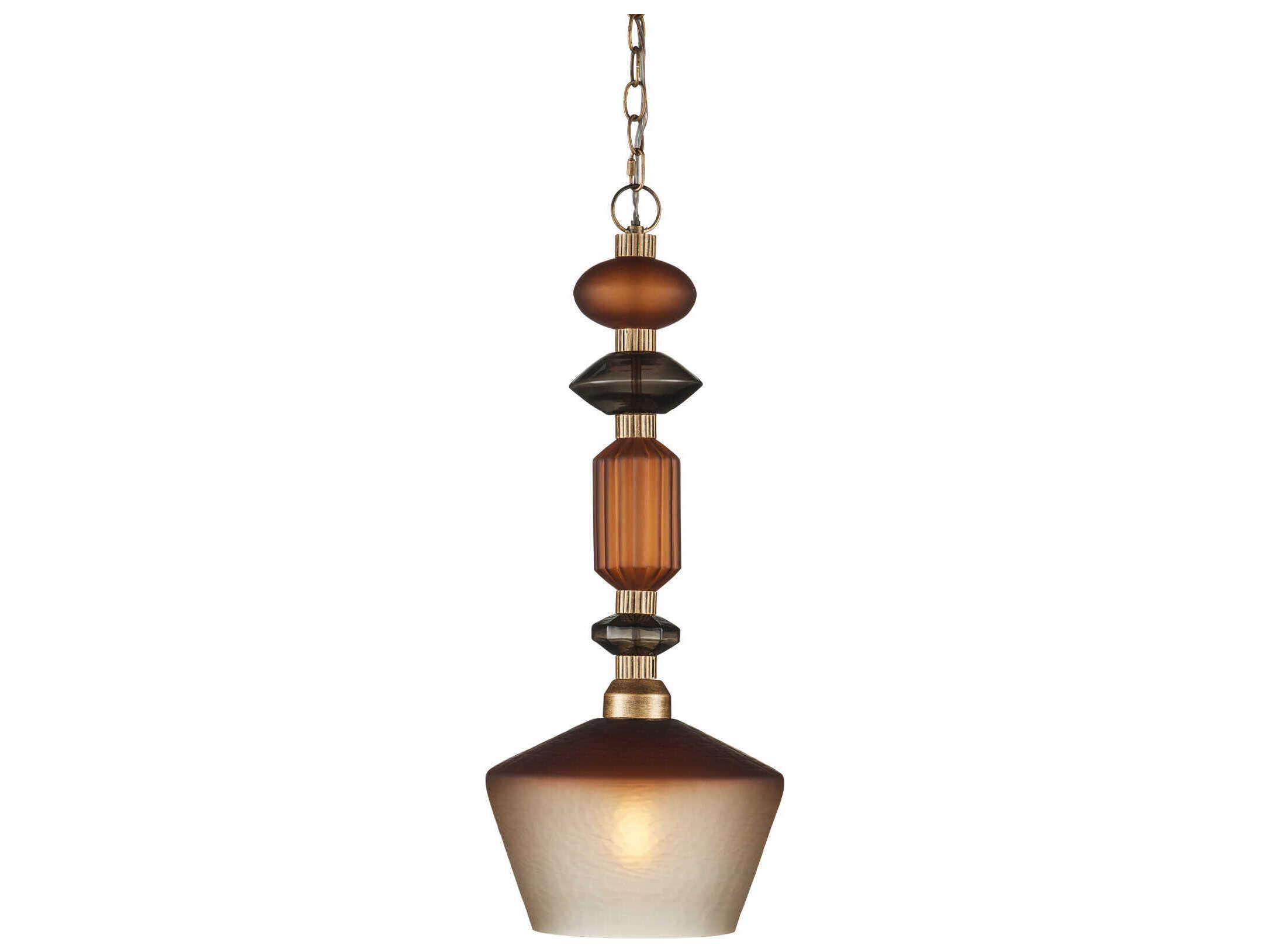 Currey & Company Mandeville 1-Light Gold Geometric Mini Pendant