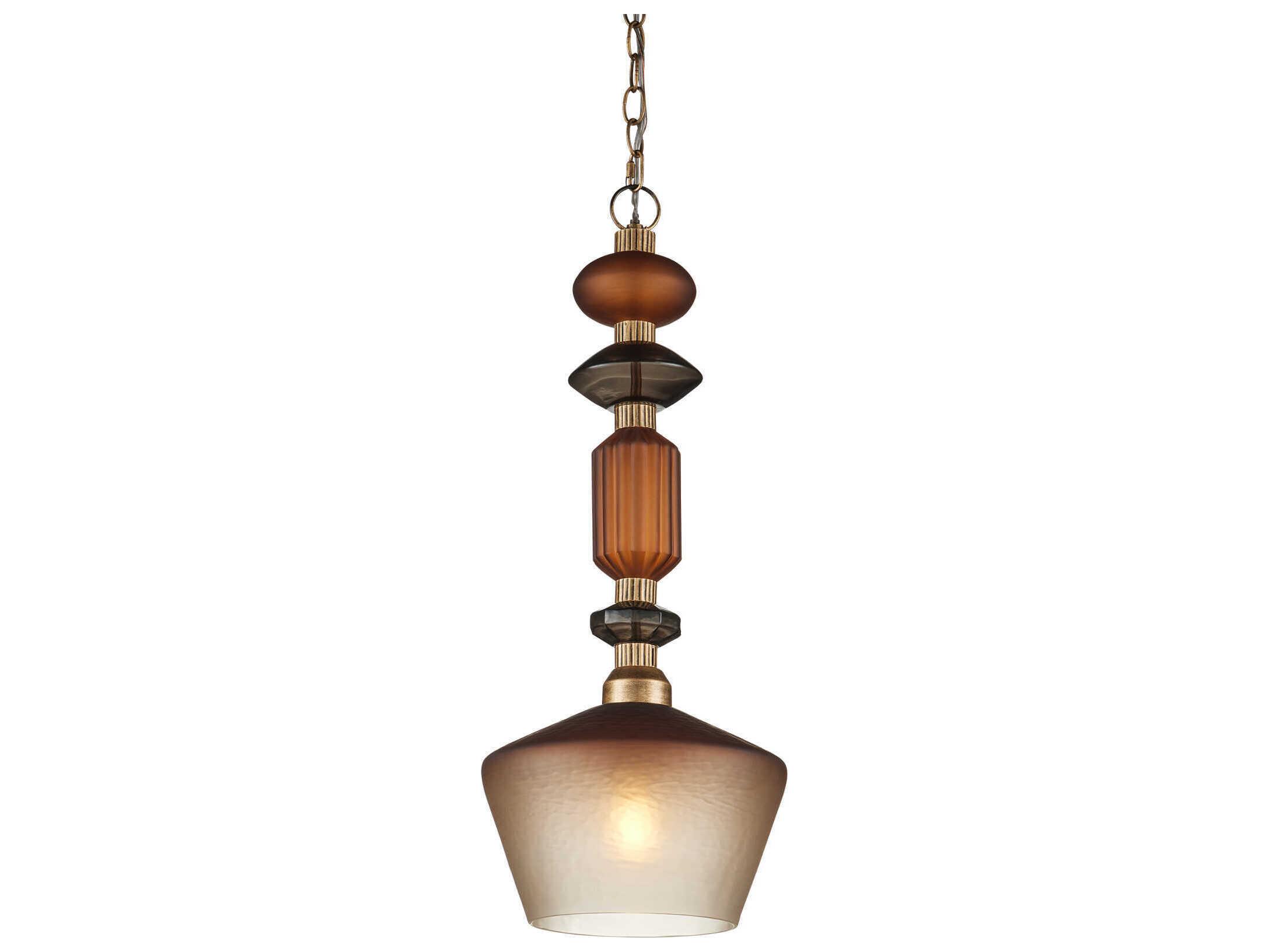 Currey & Company Mandeville 1-Light Gold Geometric Mini Pendant