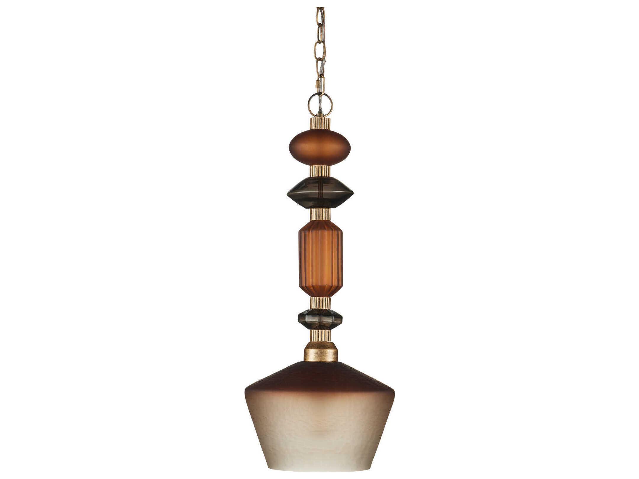 Currey & Company Mandeville 1-Light Gold Geometric Mini Pendant