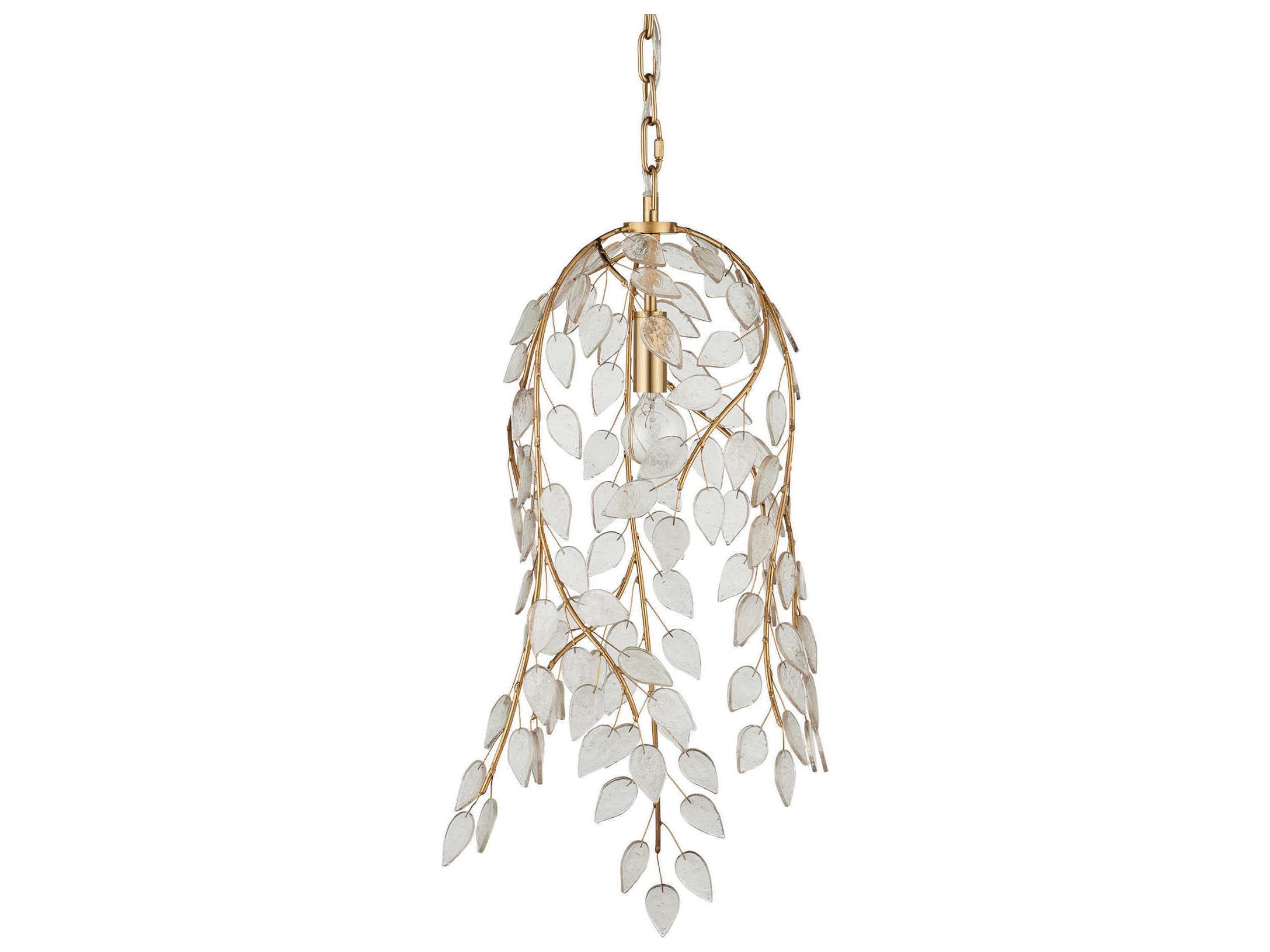 Currey & Company Banyan 1-Light Antique Brass Mini Pendant