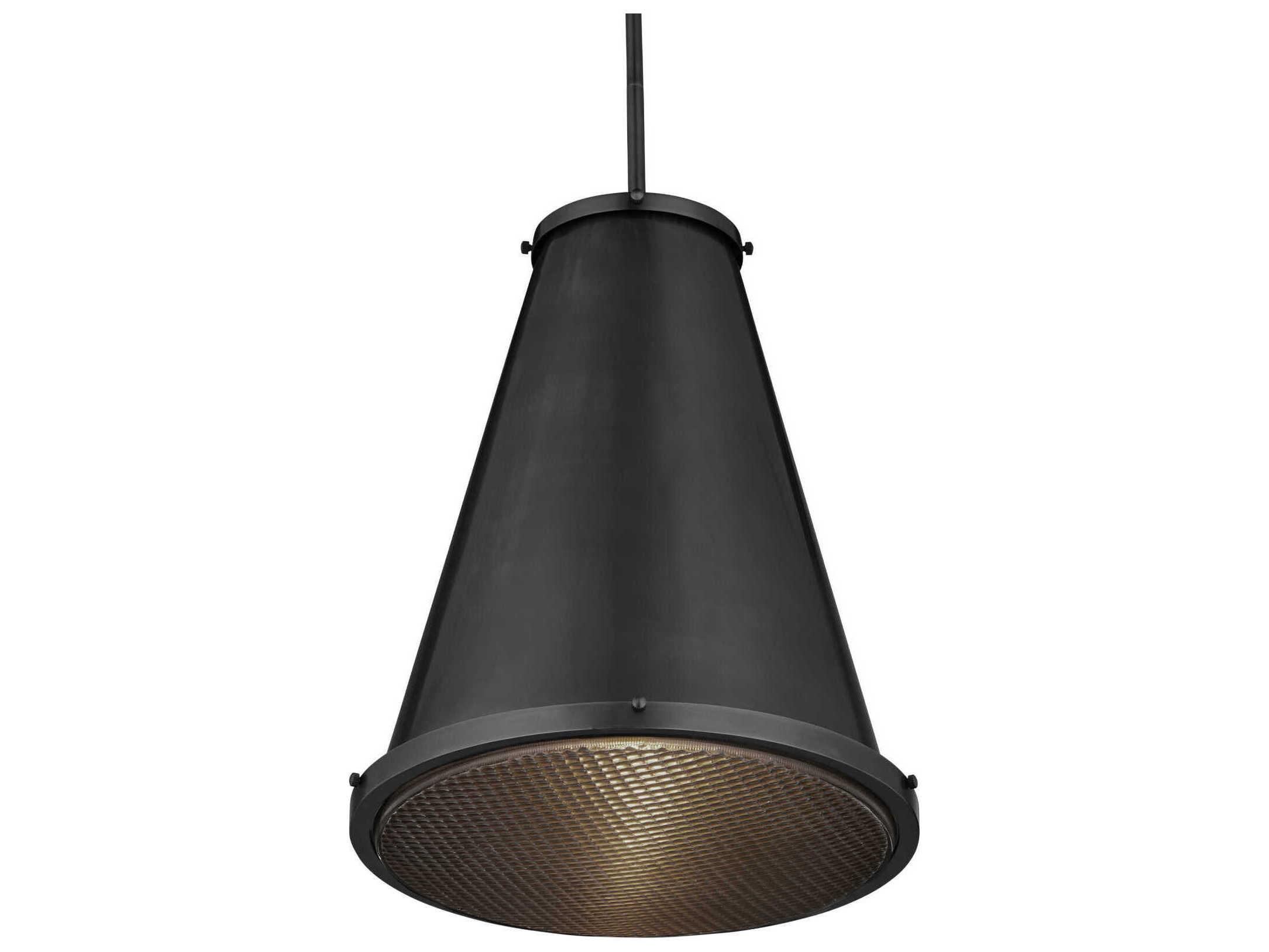 Currey & Company Seafarer 1-Light Matte Black Pendant