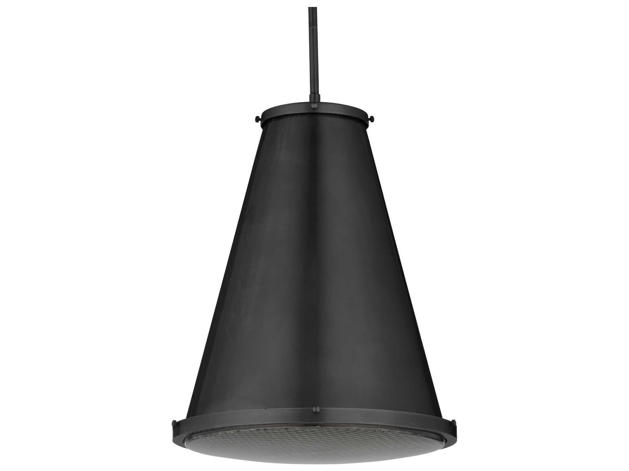 Currey & Company Seafarer 1-Light Matte Black Pendant