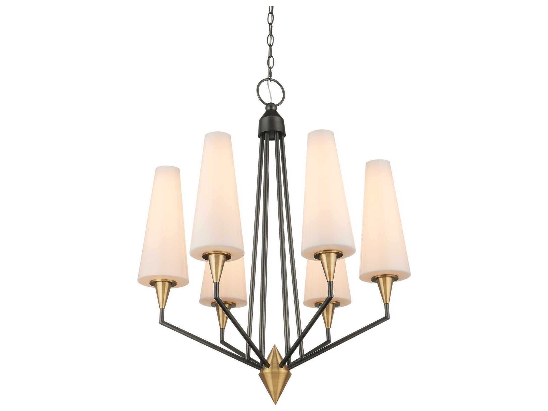 Currey & Company Hennin 6-Light Bronze Chandelier