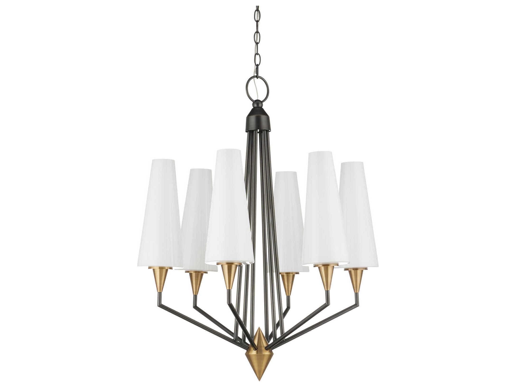 Currey & Company Hennin 6-Light Bronze Chandelier