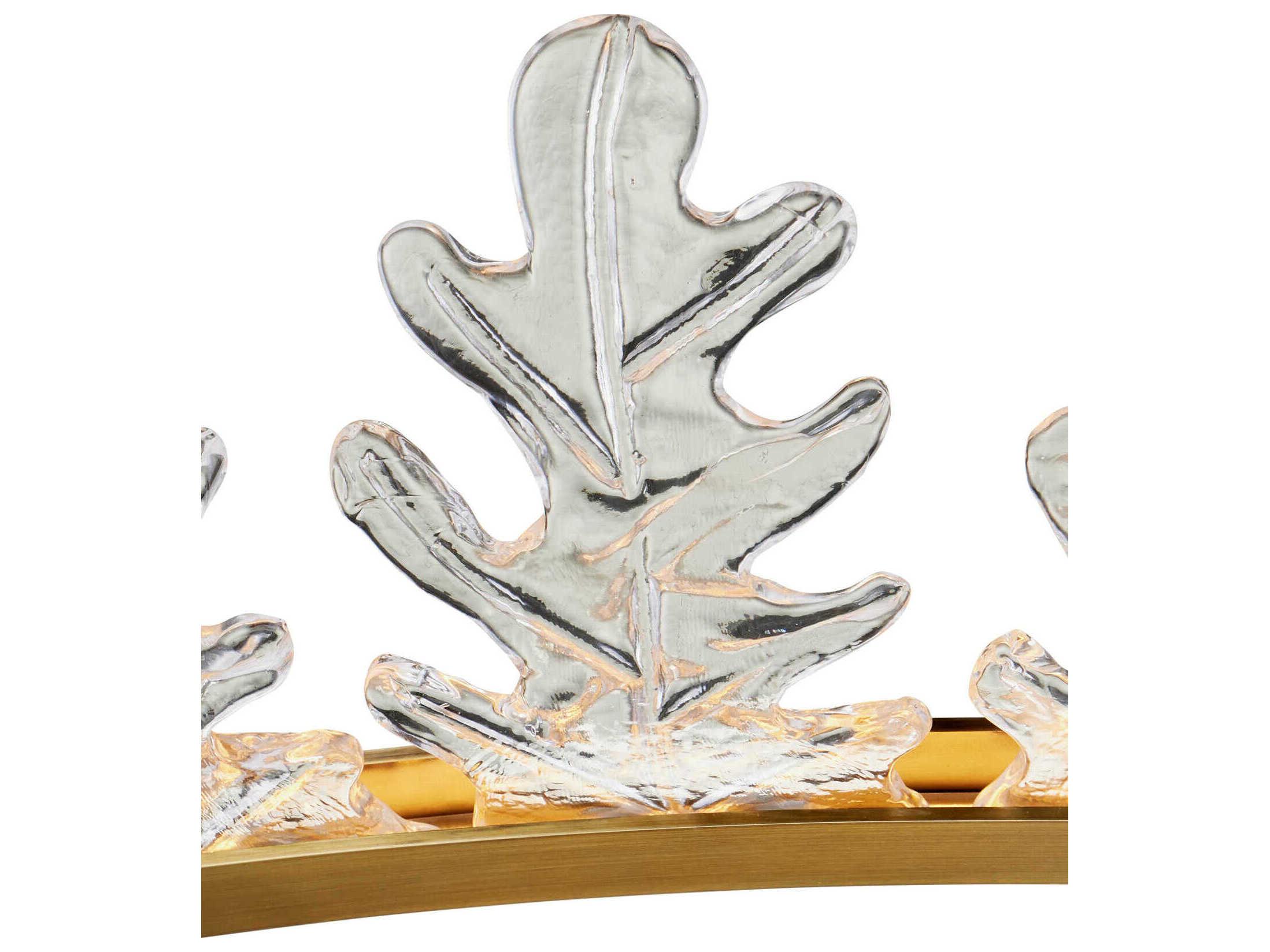 Currey & Company Oakwreath 1-Light Polished Antique Brass Round Chandelier