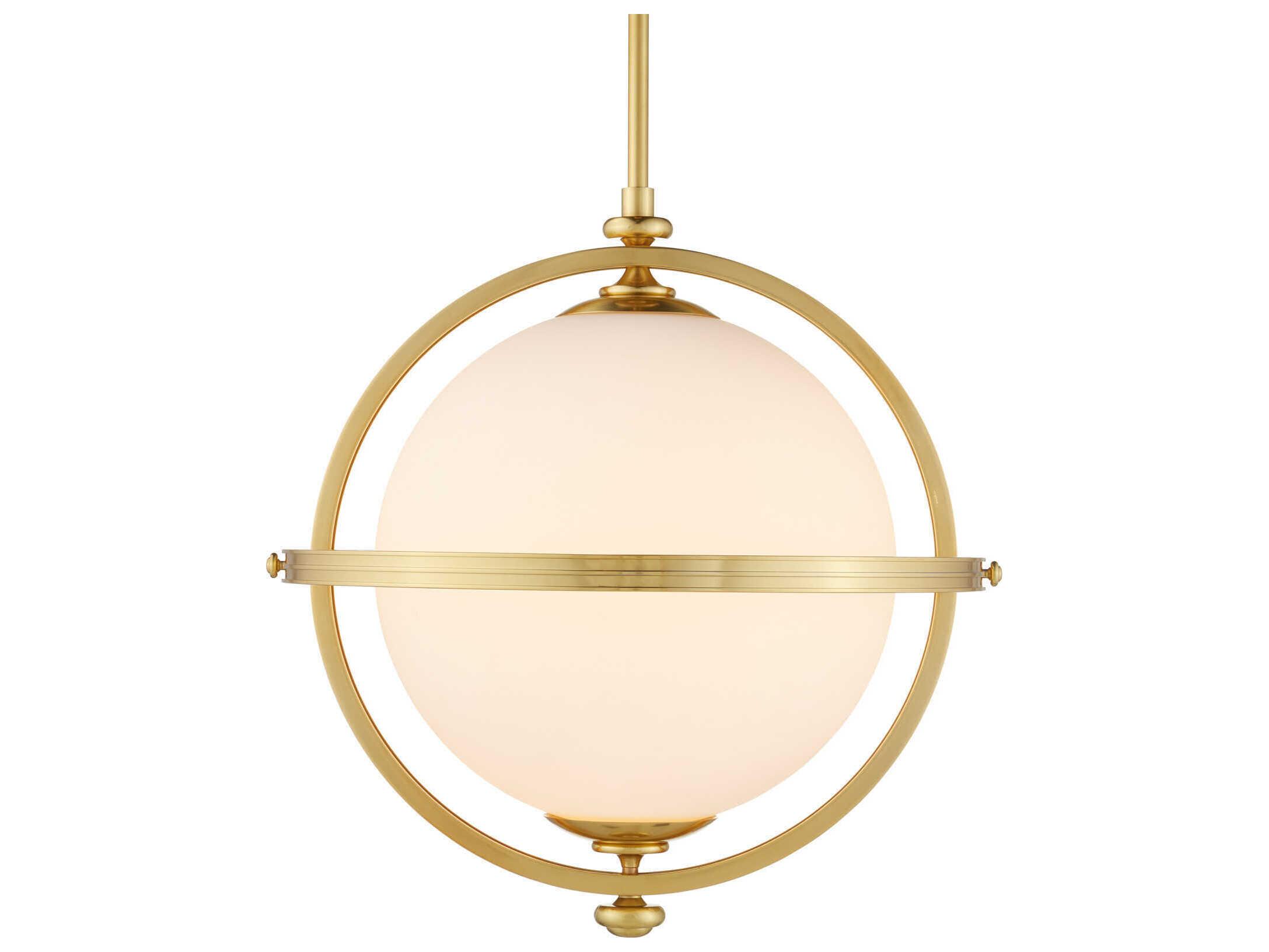 Currey & Company Astral 1-Light Brass Globe Pendant