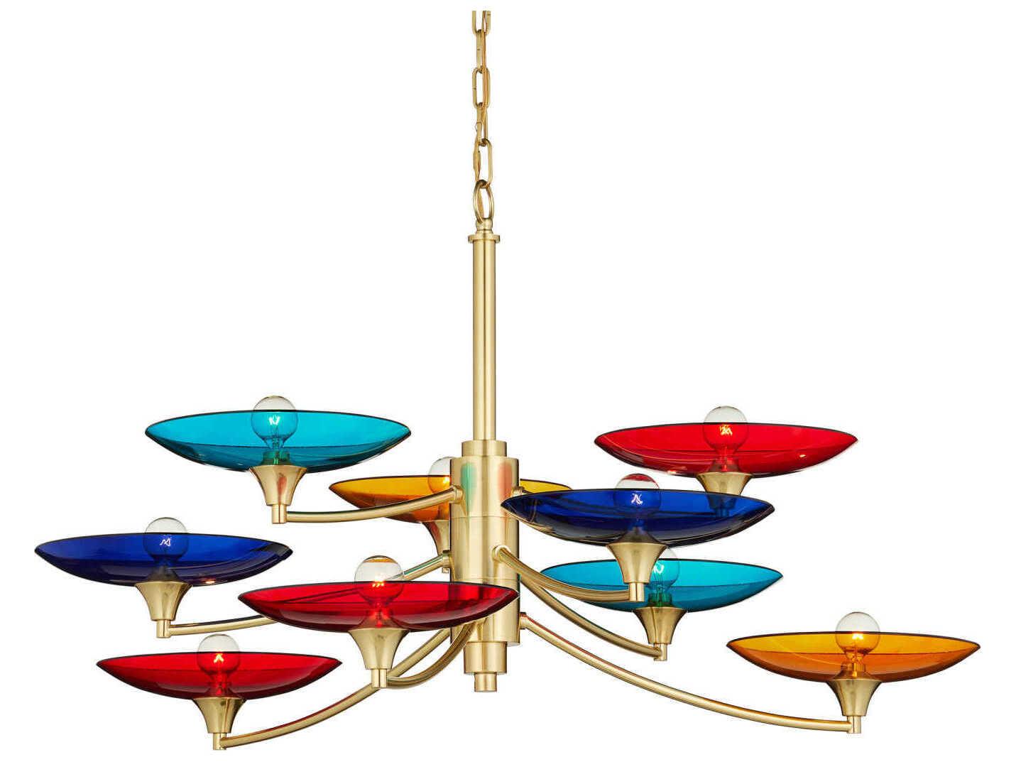 Currey & Company Veneto 9-Light Polished Brass Bowl Tiered Chandelier