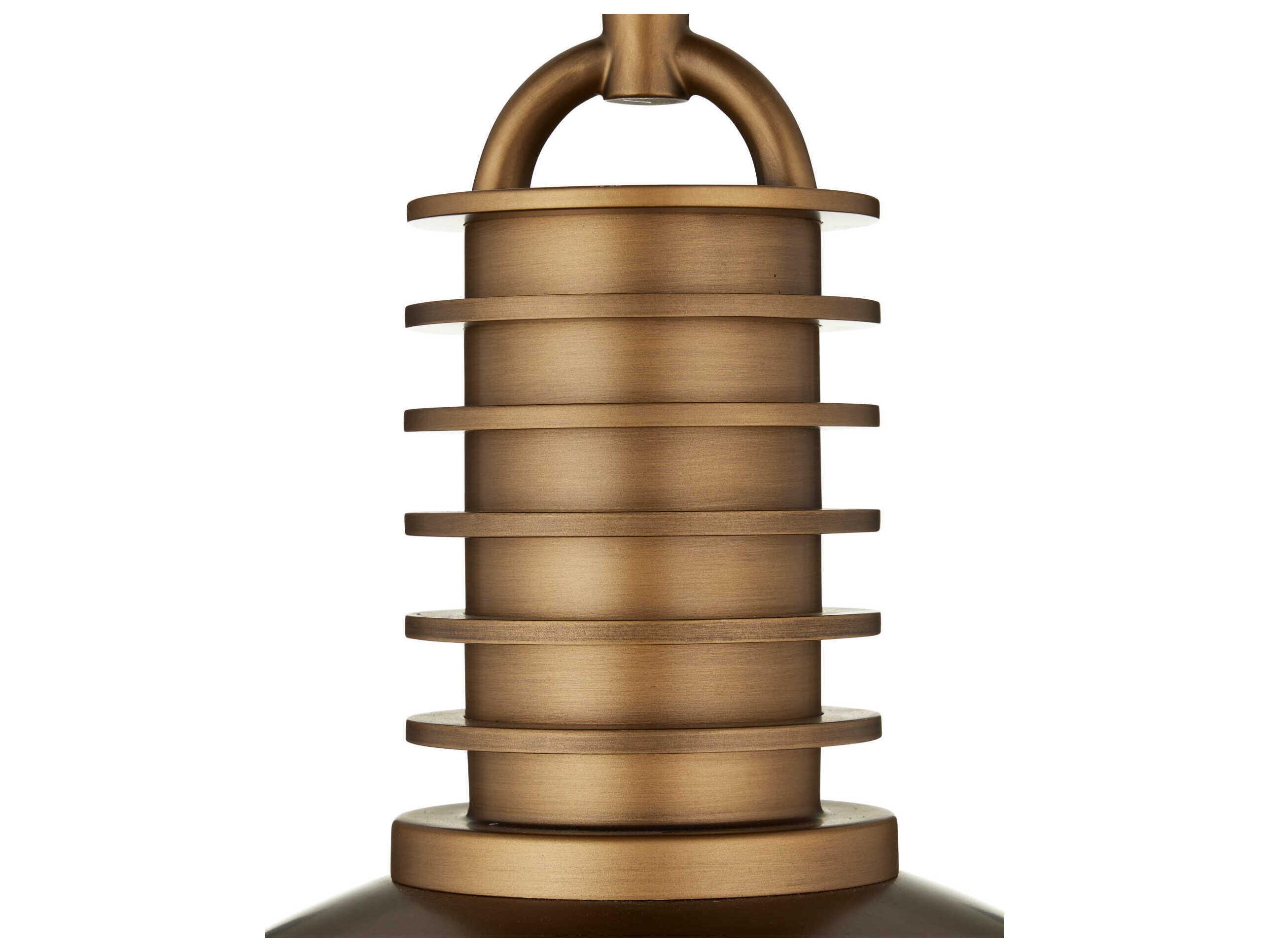 Currey & Company Cupola 1-Light Antique Brass Dome Pendant