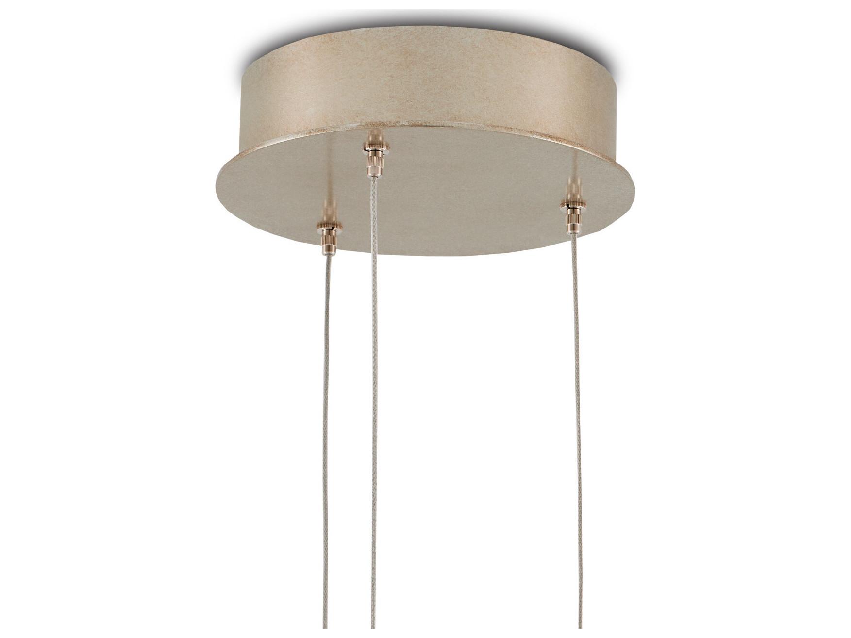 Currey & Company Polpo 3-Light Green Silver Mini Pendant