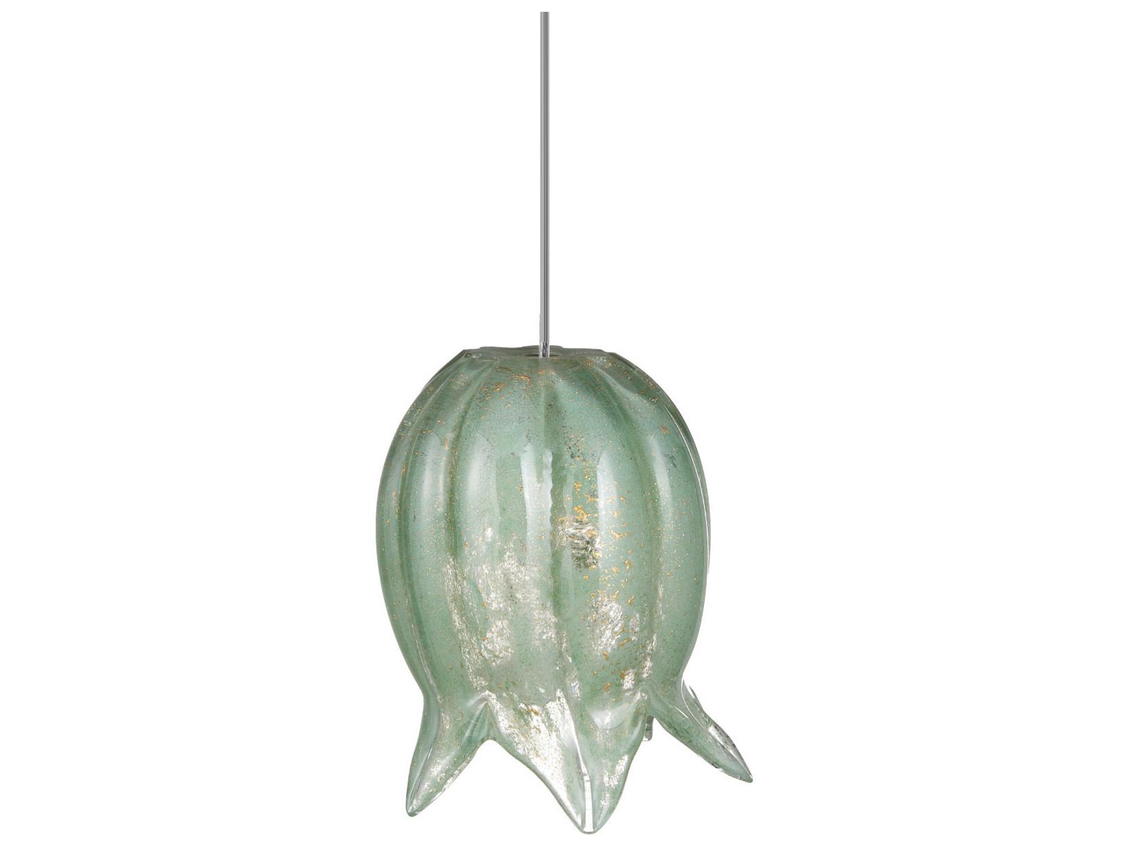 Currey & Company Polpo 7-Light Green Silver Island Pendant