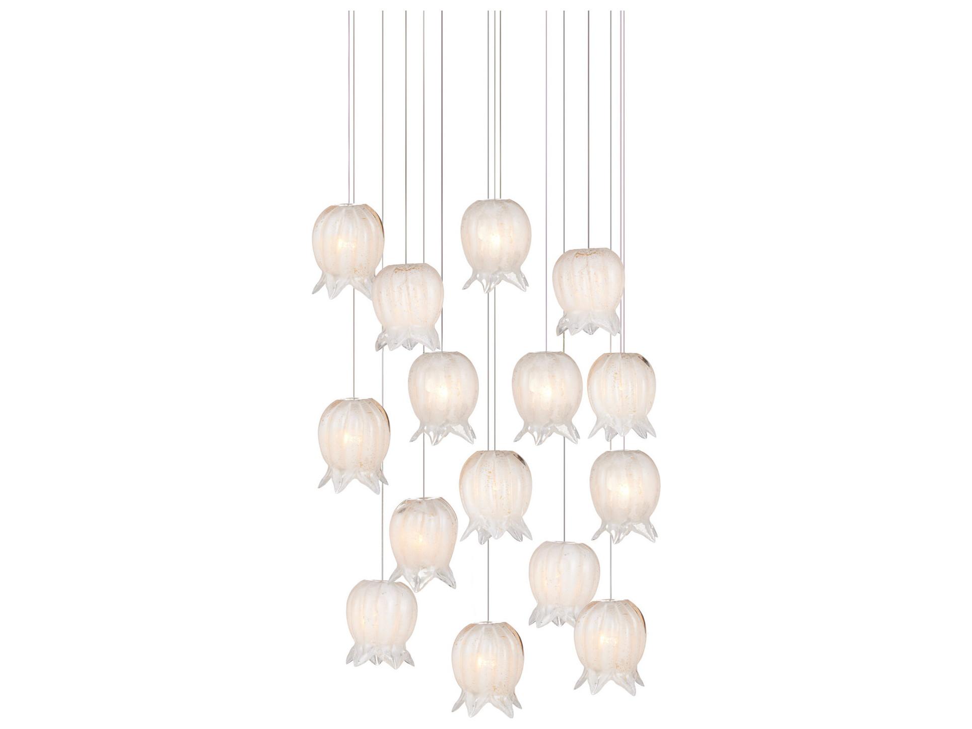 Currey & Company Polpo 15-Light White Silver Pendant