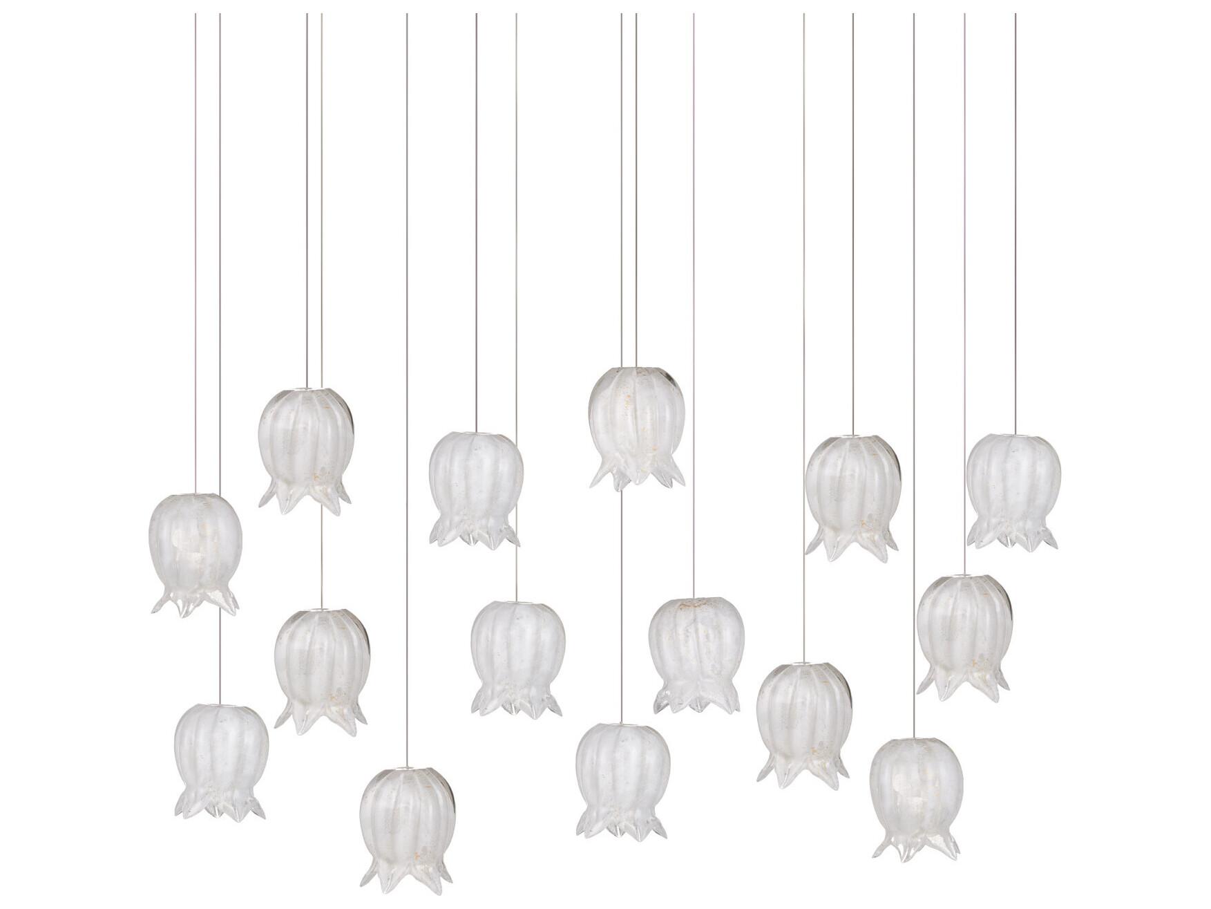 Currey & Company Polpo 15-Light White Silver Island Pendant