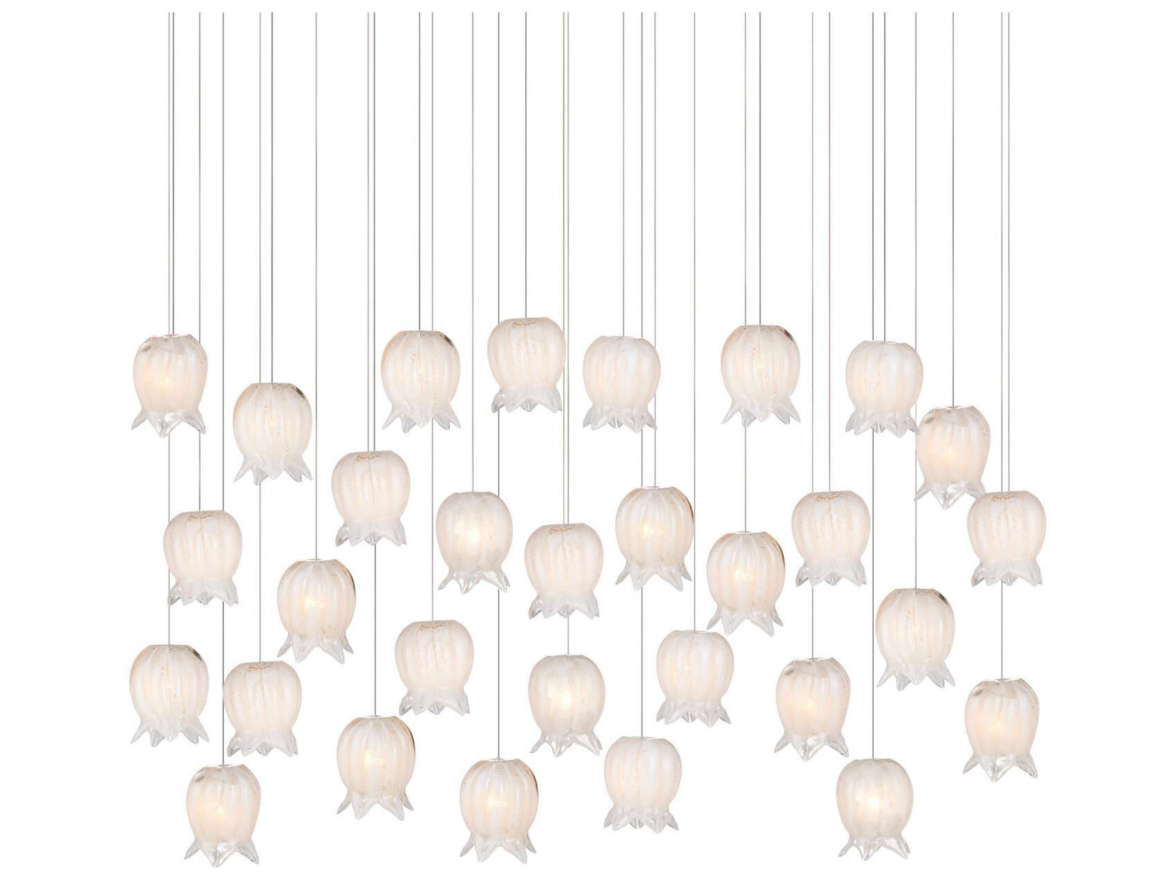 Currey & Company Polpo 30-Light White Silver Island Pendant