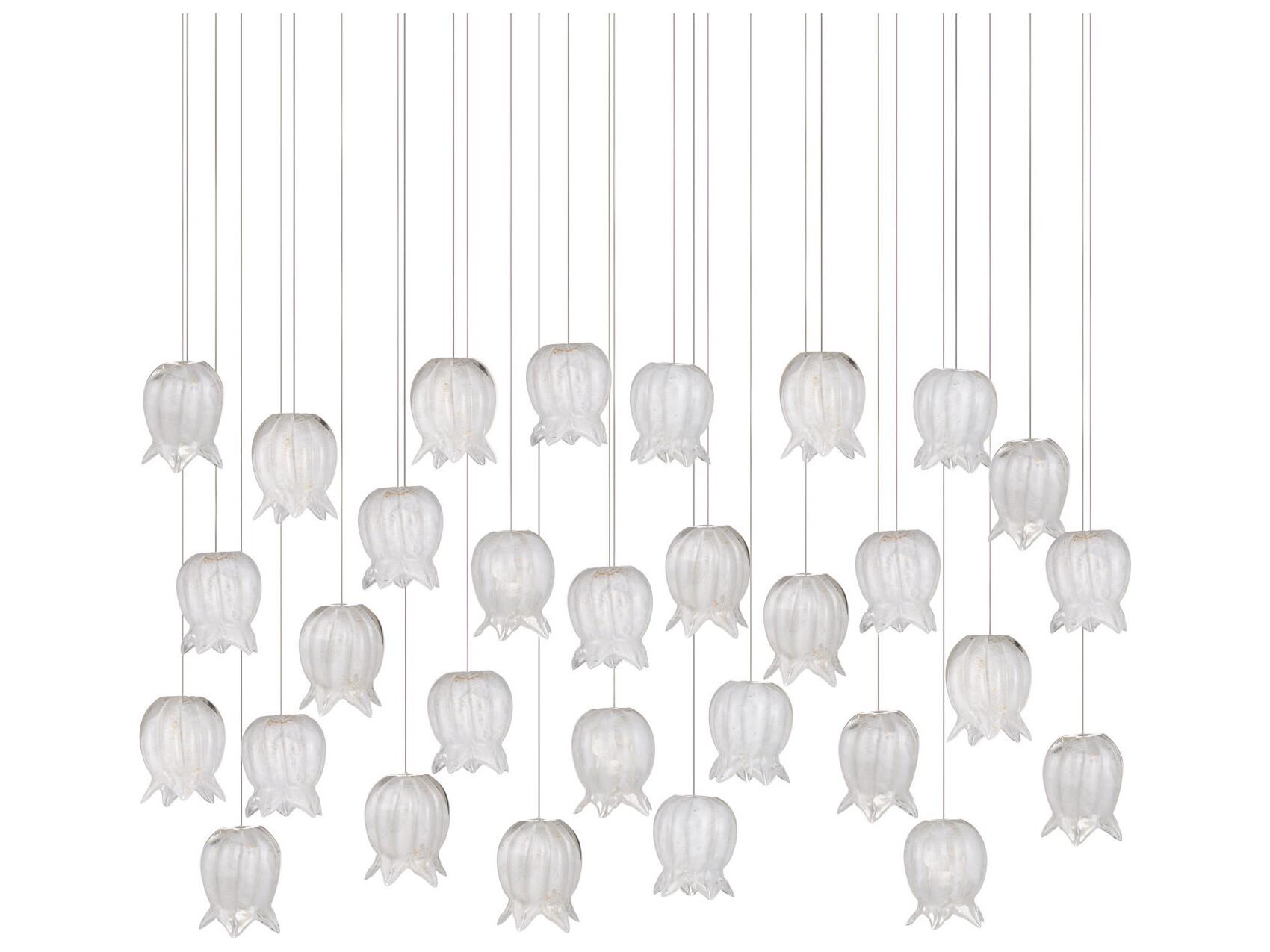 Currey & Company Polpo 30-Light White Silver Island Pendant